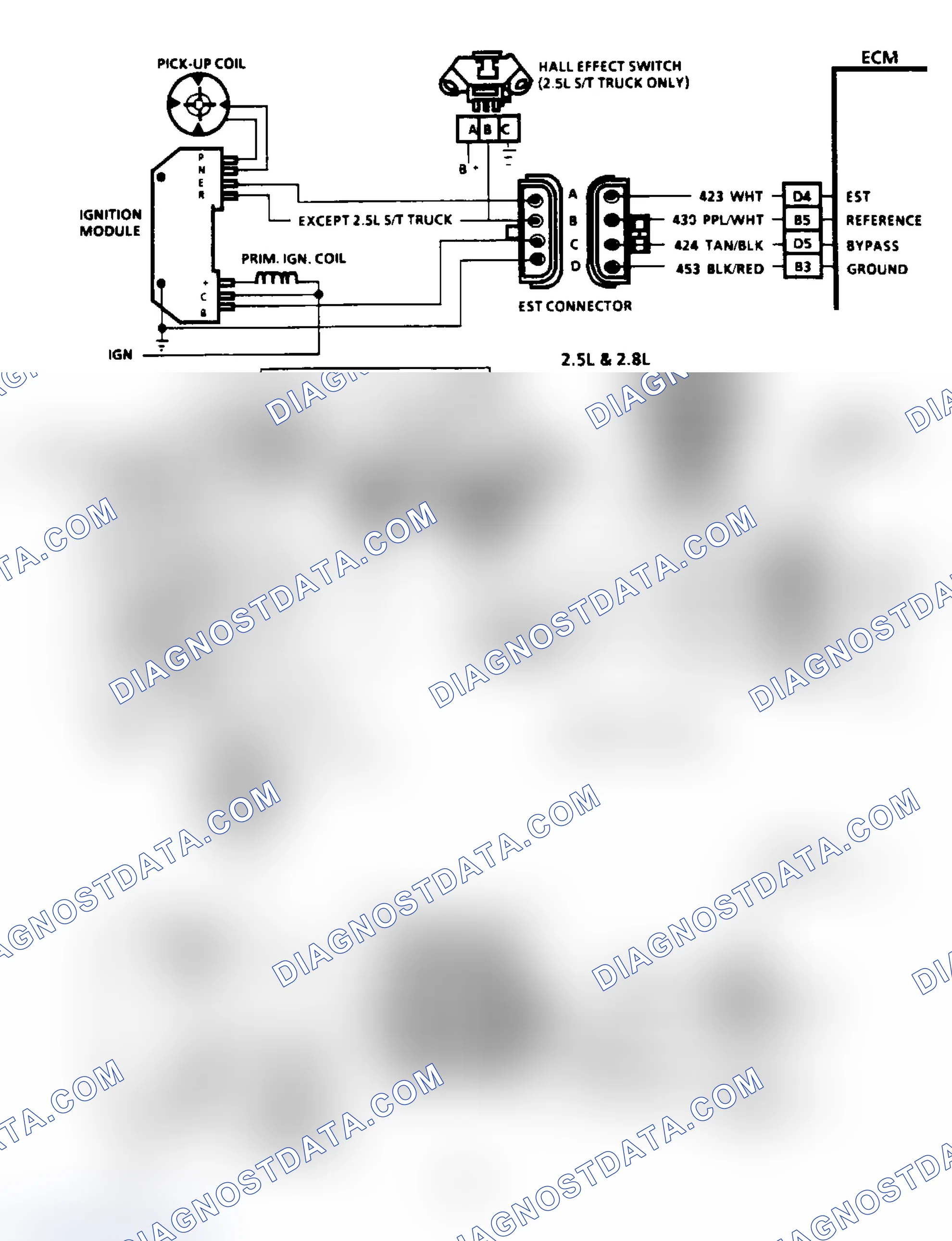 Scheme 71: Code 42: EST With HEI Ignition Circuit Diagram