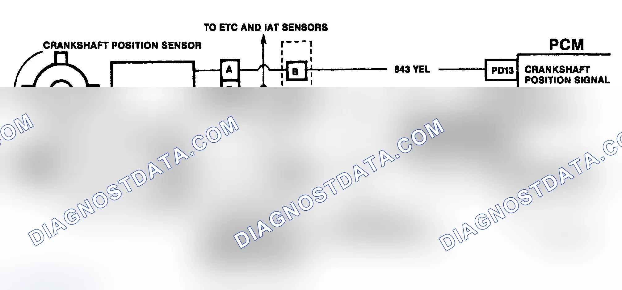 Scheme 183: DTC 19 Schematic ("C" & "K" Series) Crankshaft Position Reference Error