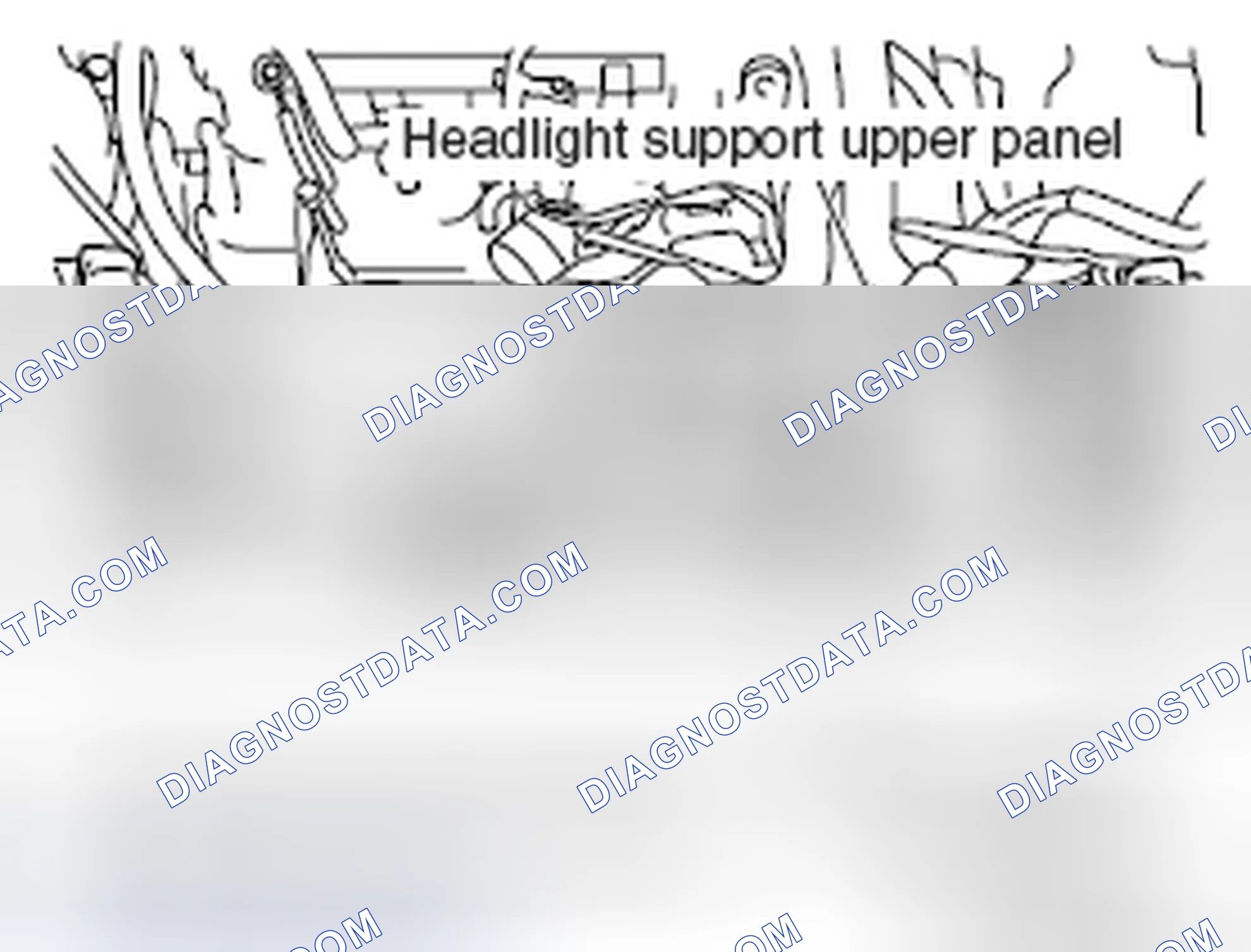 Scheme 119: << A >> HEADLIGHT SUPPORT UPPER PANEL REMOVAL