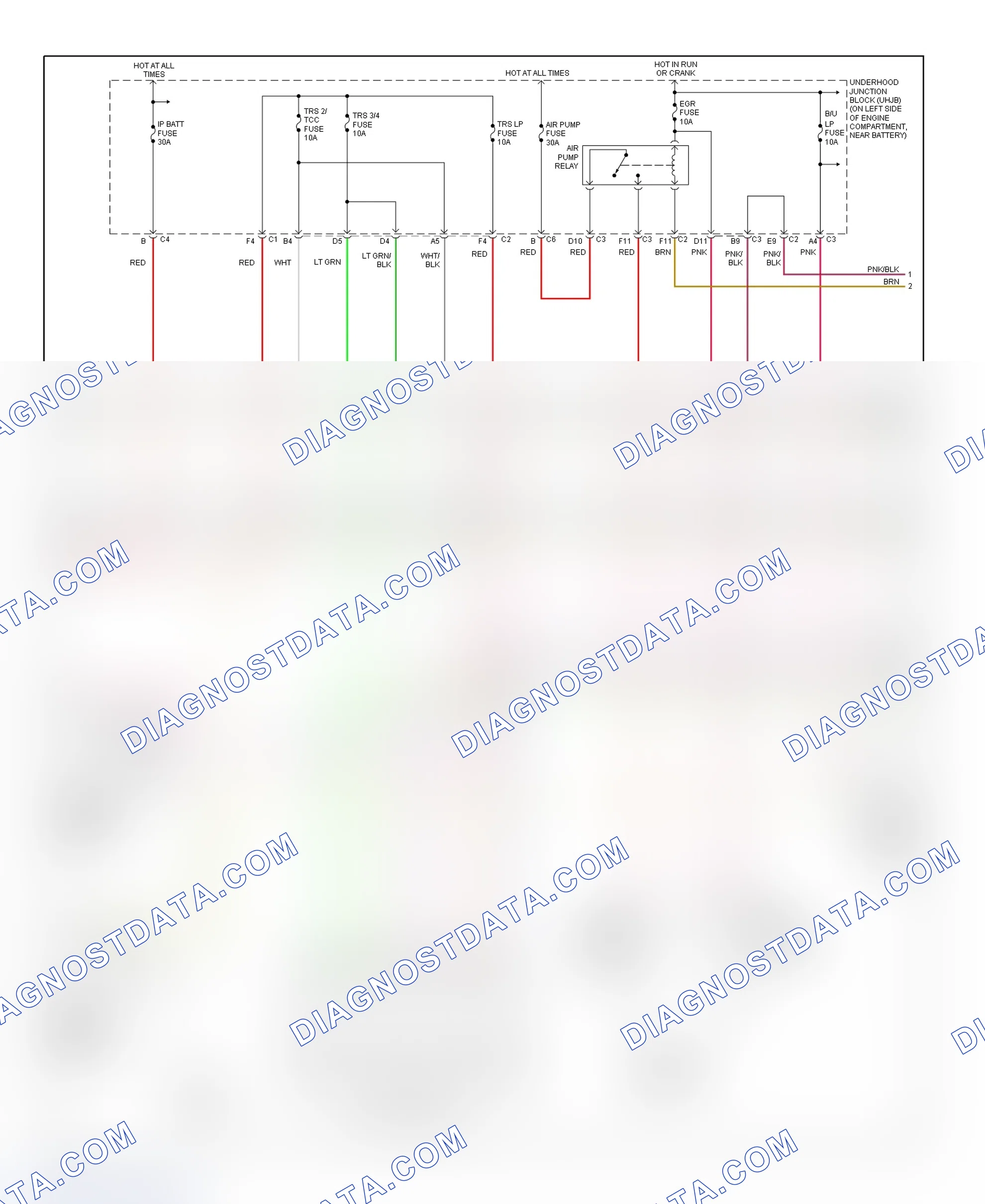Scheme 170: PCM Wiring Diagram (Saturn - 1.9L - 3 Of 4)