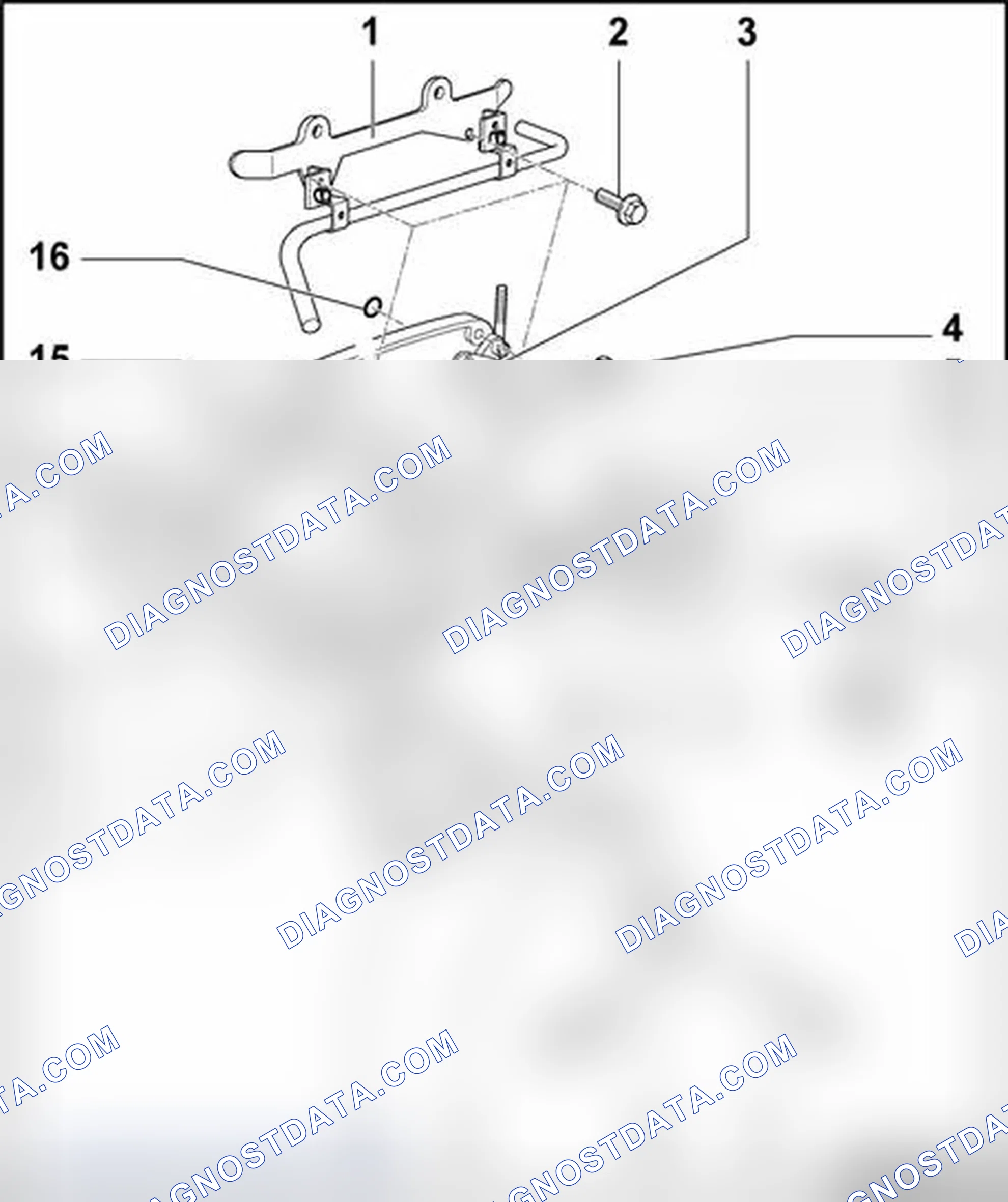 Scheme 194: Upper cover for camshaft timing chain, component overview