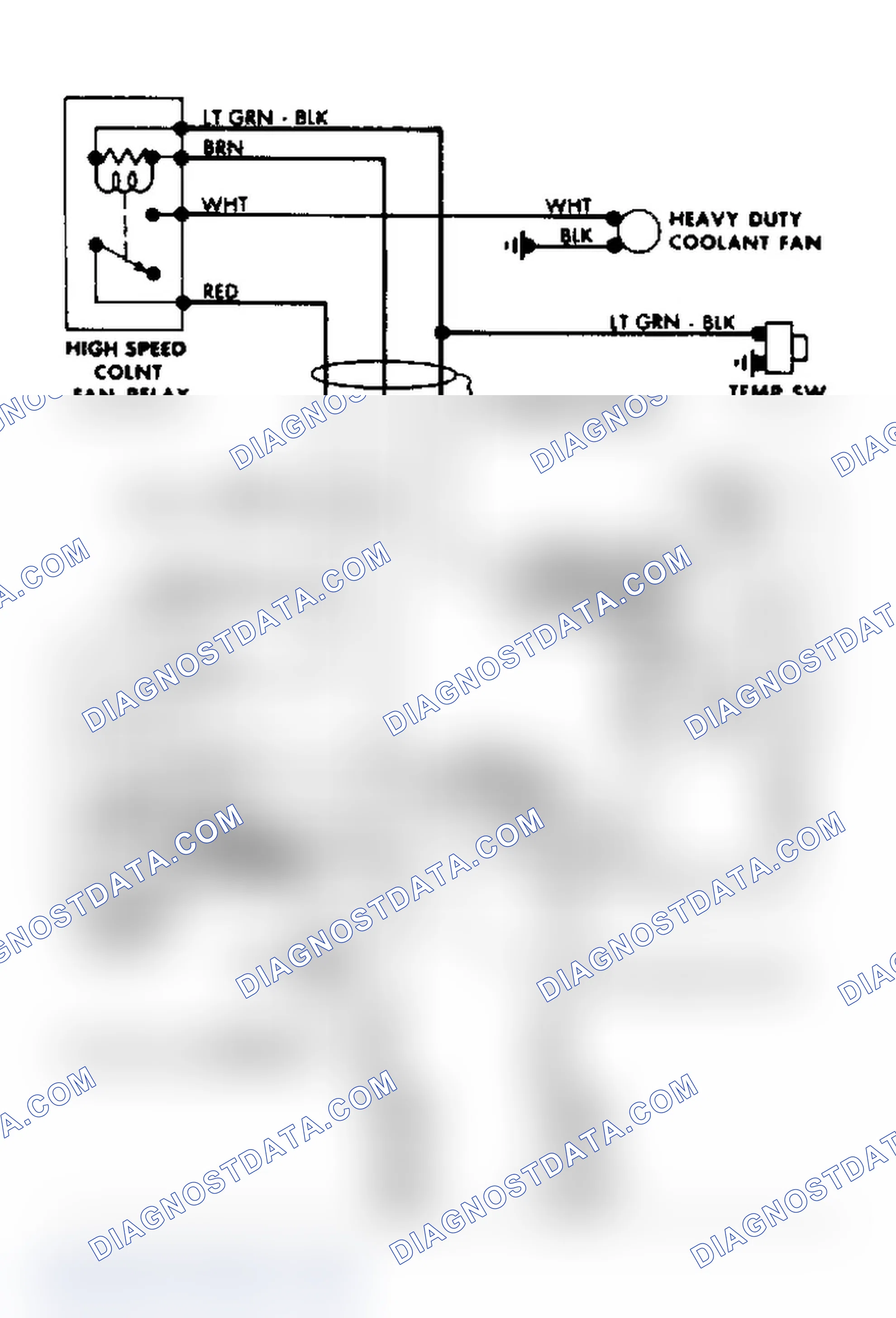 Scheme 10: Cooling Fan/Manual A/C-Heater Wiring Diagram - Oldsmobile Delta 88, Buick LeSabre, and Pontiac Bonneville