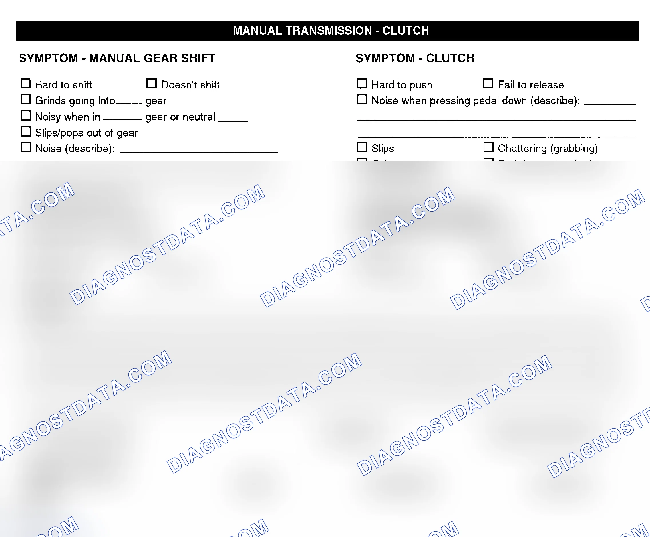 Scheme 10: Manual Transmission & Clutch