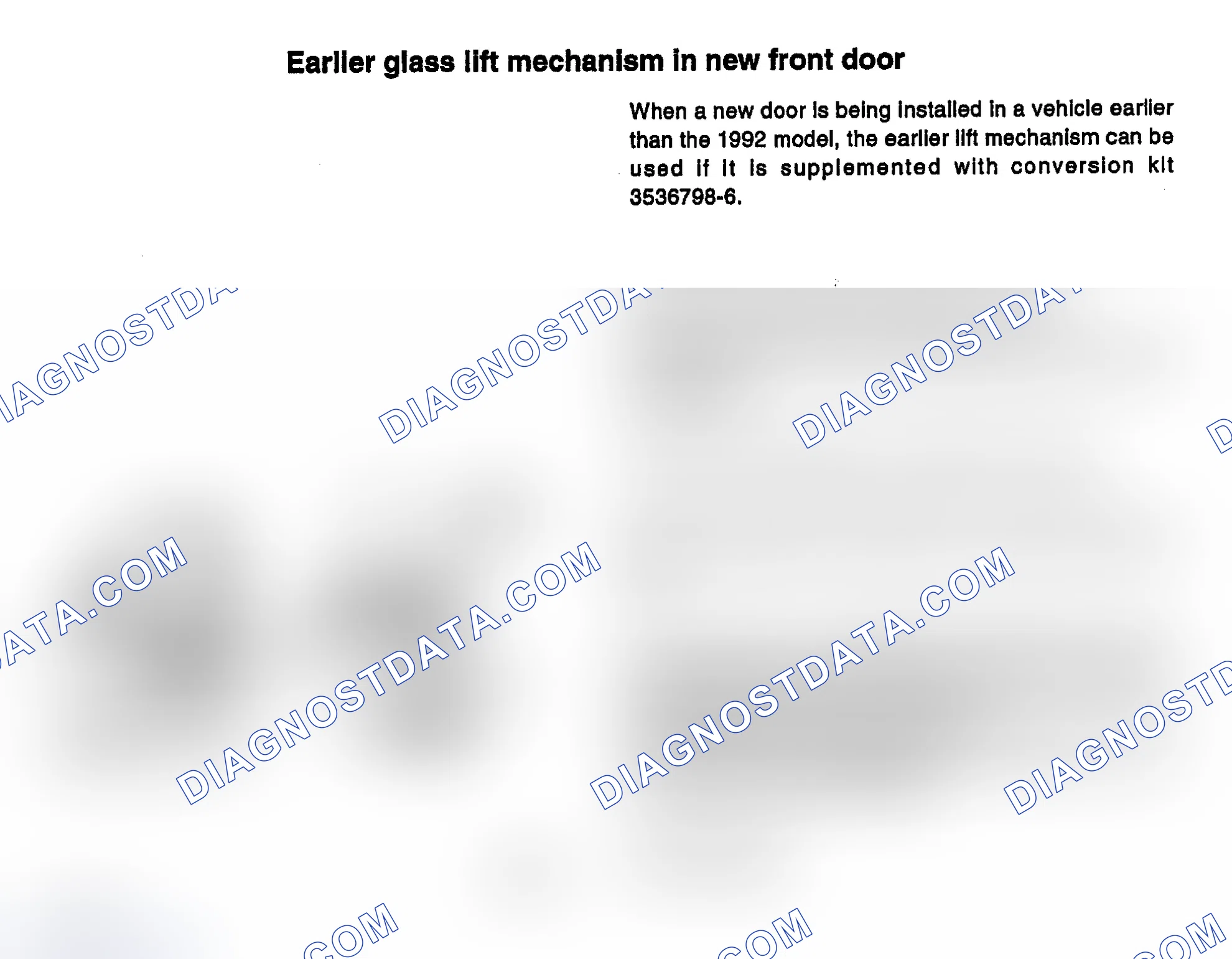 Scheme 4: Installing Early Model Lift Mechanism In Late Model Door