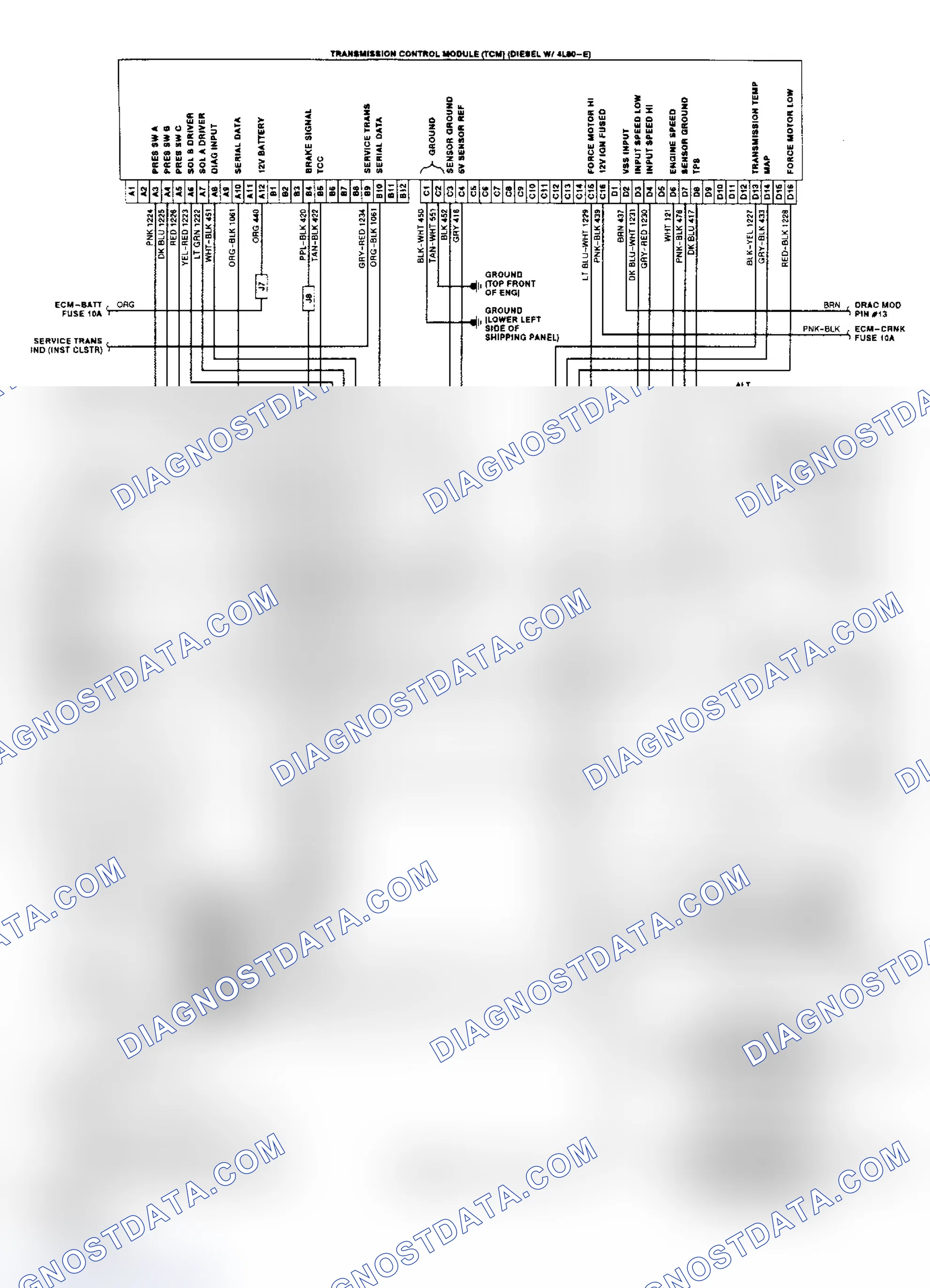 Scheme 21: Wiring Diagram ("P" Series Motorhome Diesel W/4L80-E Trans.)
