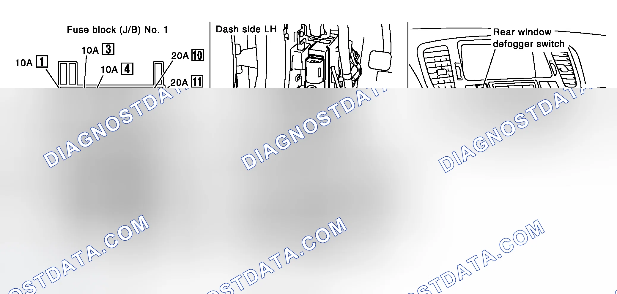 Scheme 97: Component Parts and Harness Connector Location