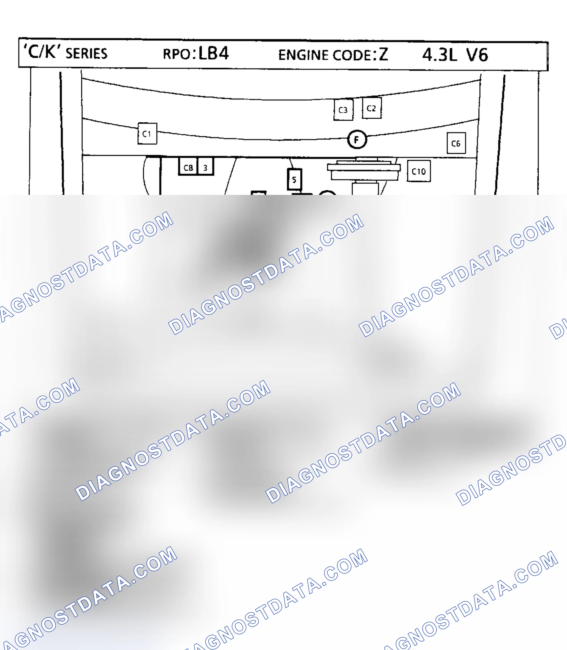 Scheme 90: 4.3L VIN "Z" - "C/K" Series Truck Component Locations