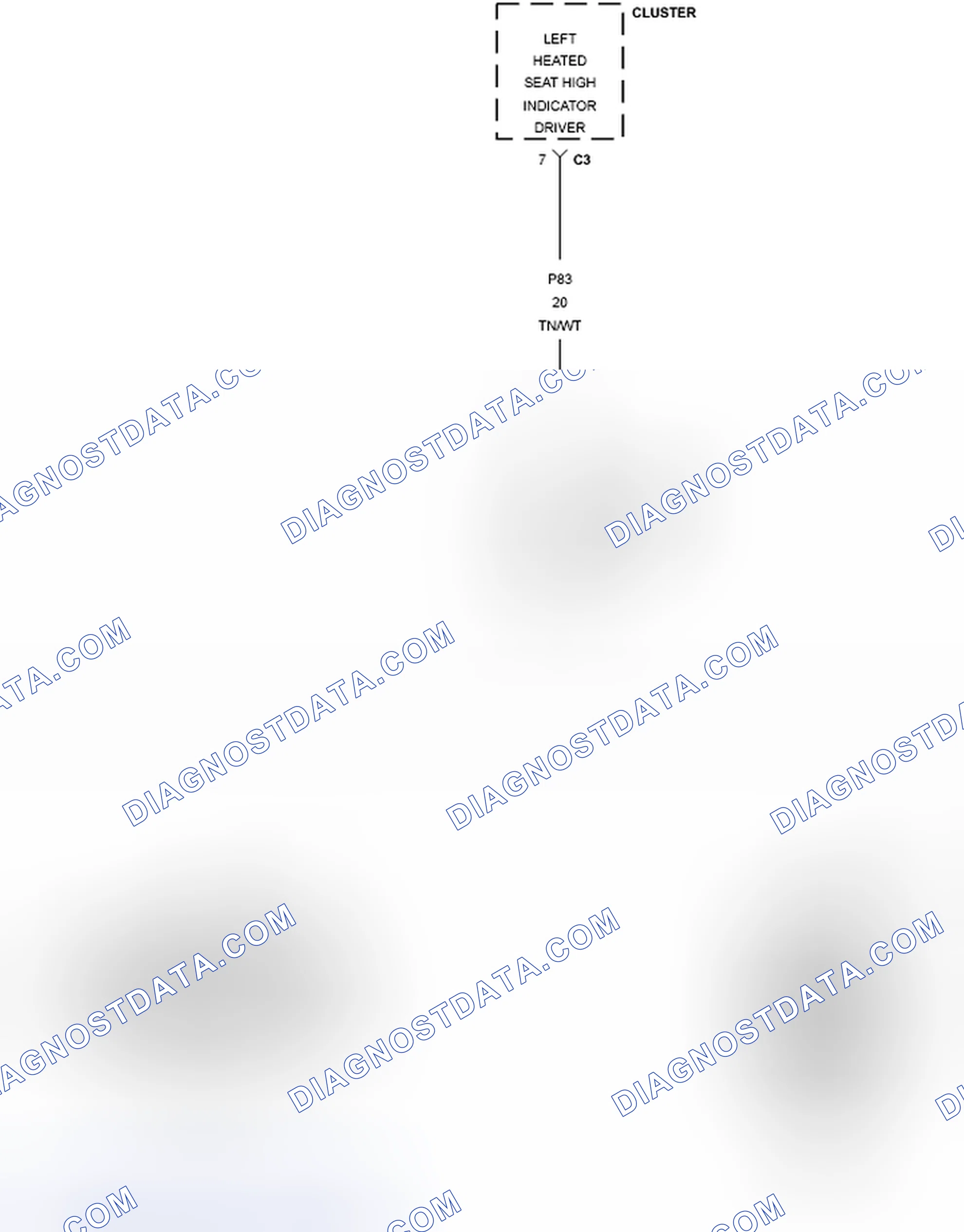 Scheme 145: B120E-LEFT HEATED SEAT HI INDICATOR CONTROL CIRCUIT HIGH