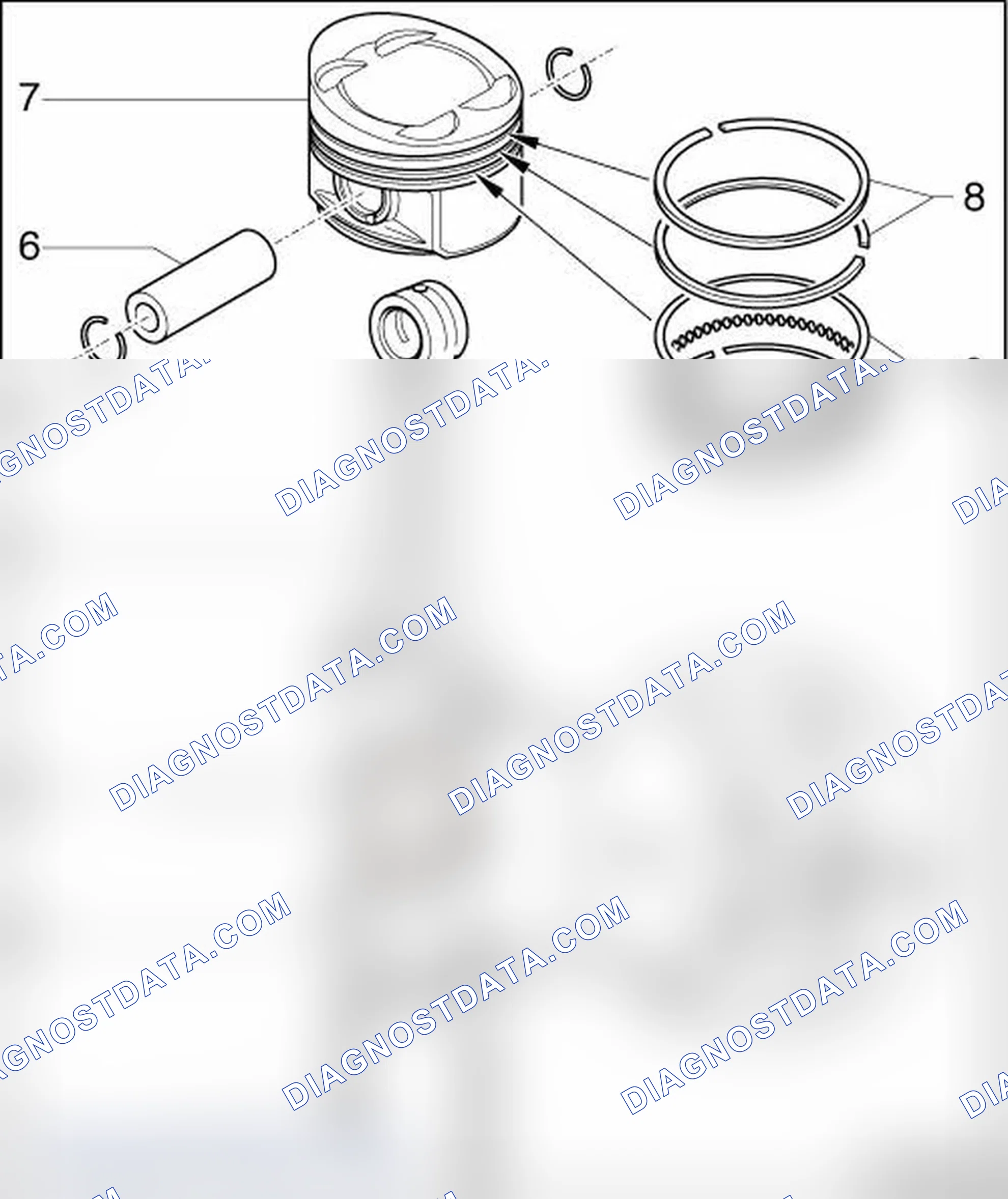 Scheme 243: PISTON AND CONNECTING ROD COMPONENT OVERVIEW