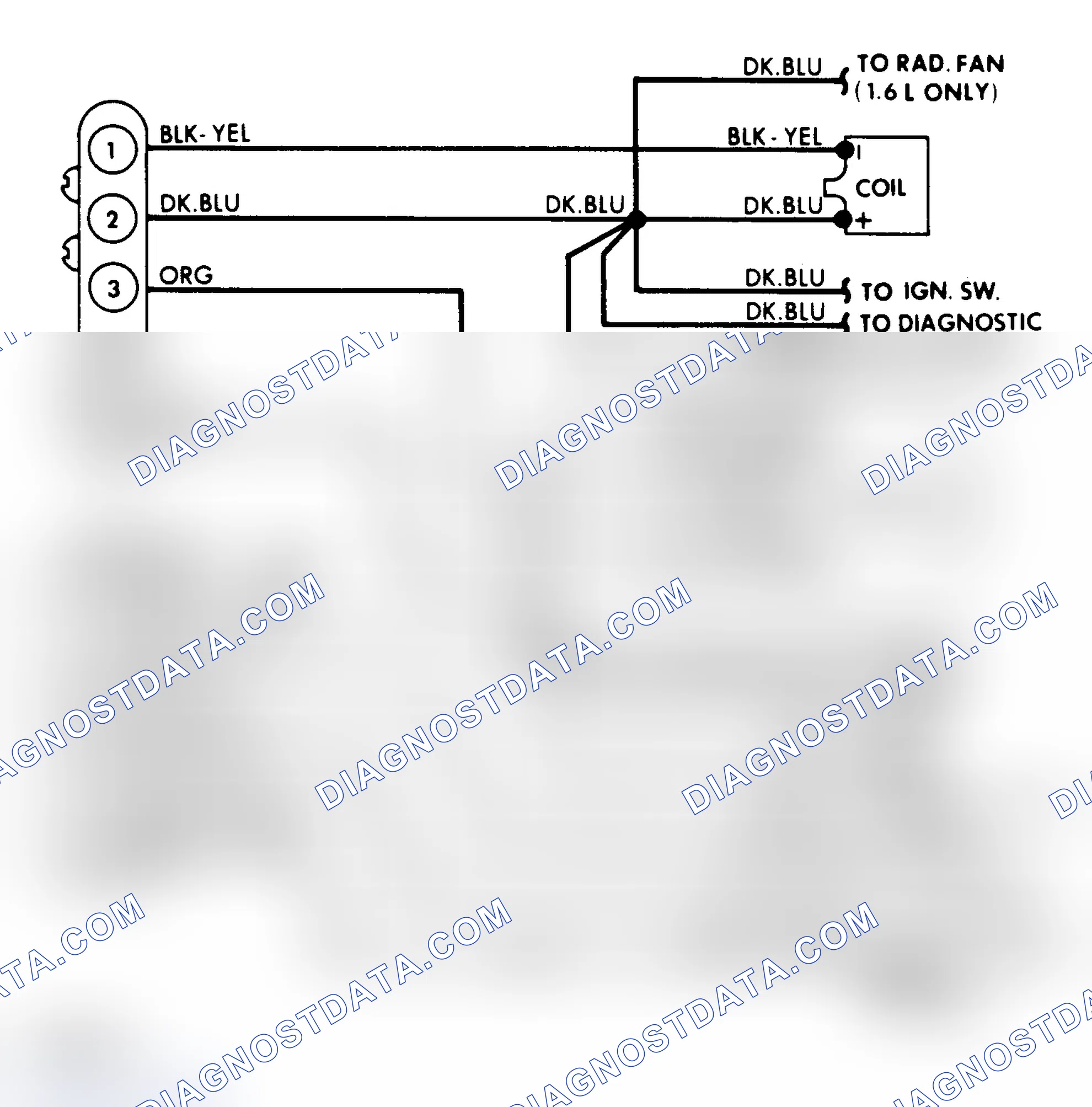 Scheme 184: Wiring Diagram for Hall Effect Electr Spark Control System on 1.6 & 2.2L Non-EFI Enginesonic