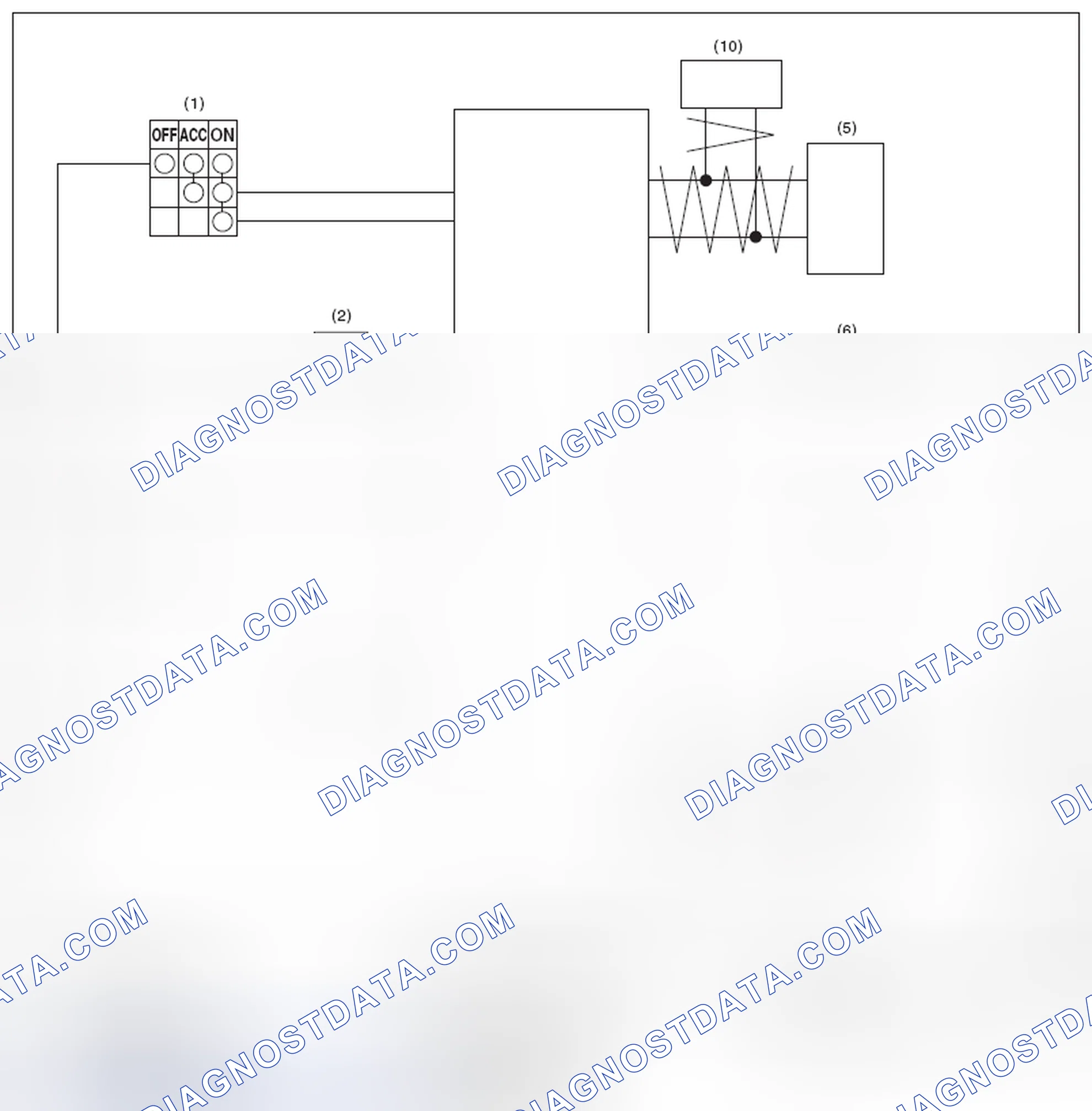 Scheme 735: MODEL WITHOUT PUSH BUTTON IGNITION SWITCH