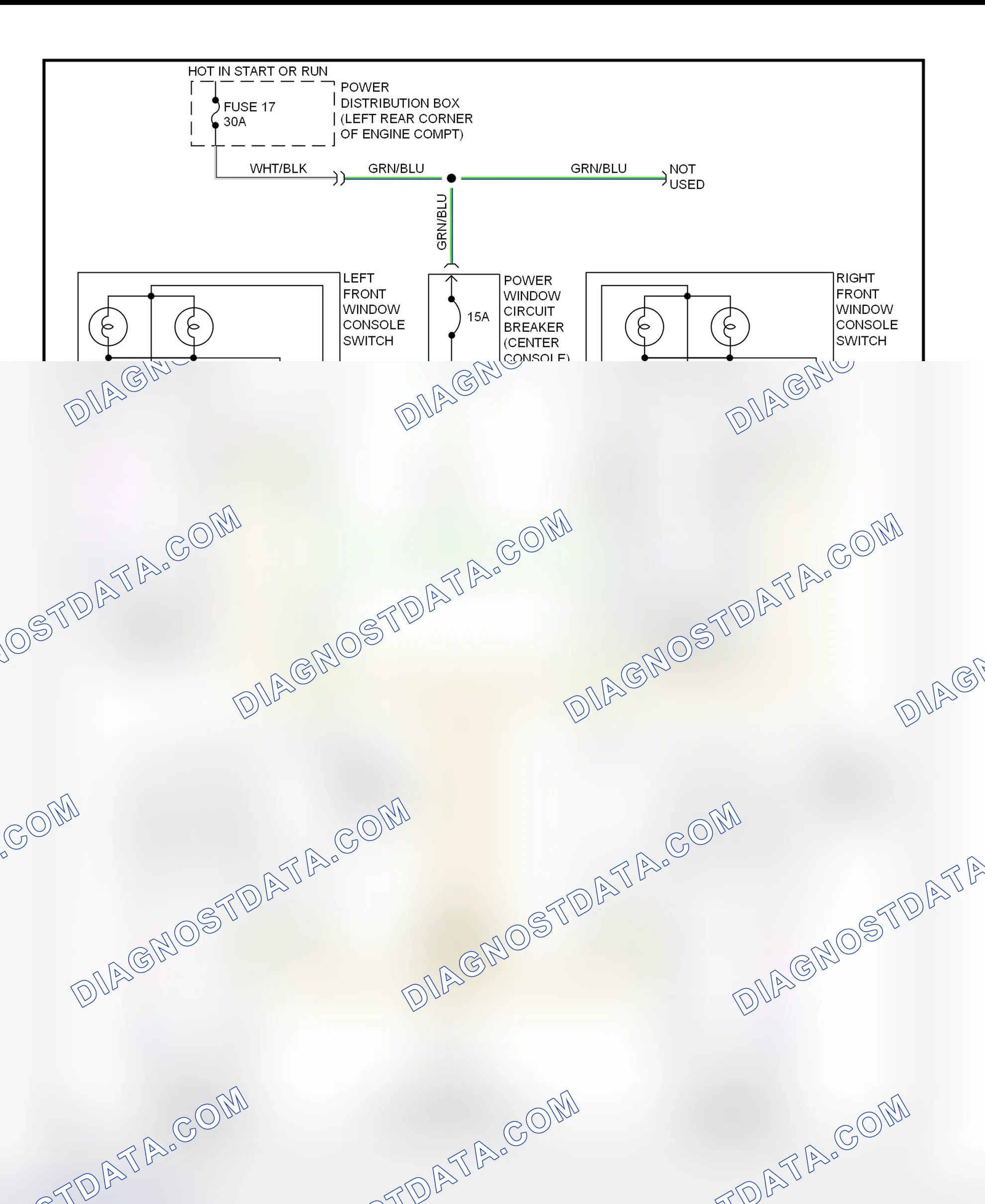 Scheme 6: Power Window Wiring Diagram (1992 Convertible)