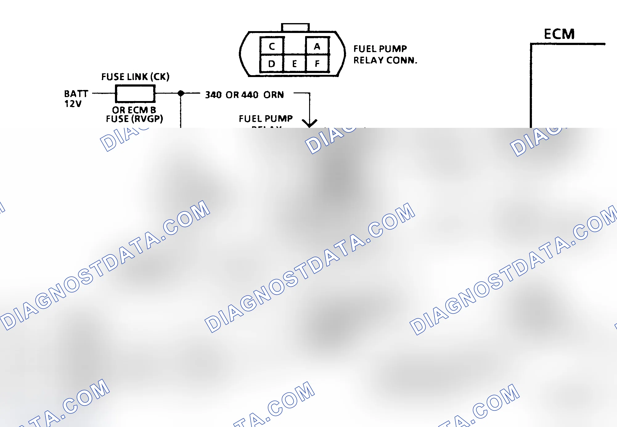 Scheme 59: Chart A5, Fuel Pump Relay ("C/K", "G" & "P" Series) Schematic
