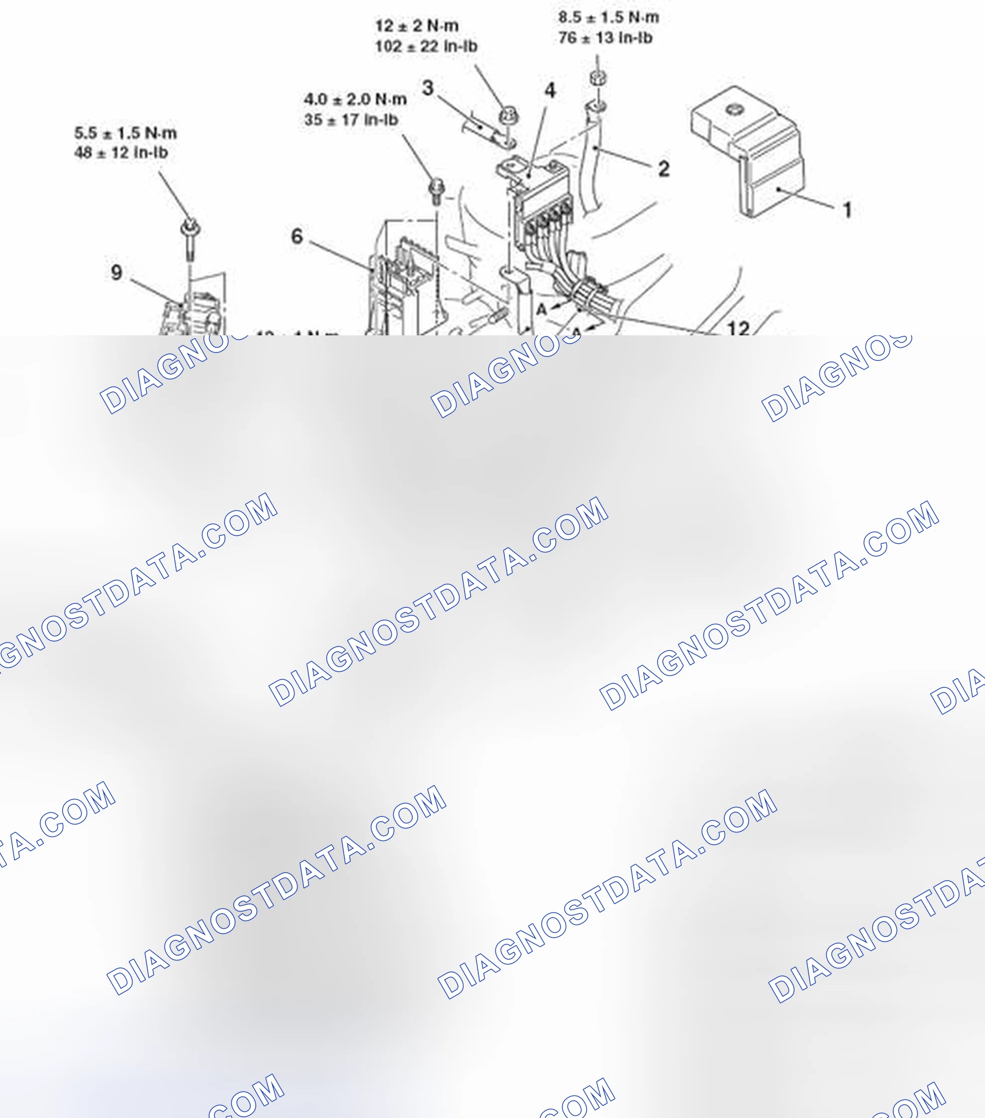 Scheme 90: ENG CONTROL HARNESS CONNECTOR BRACKET