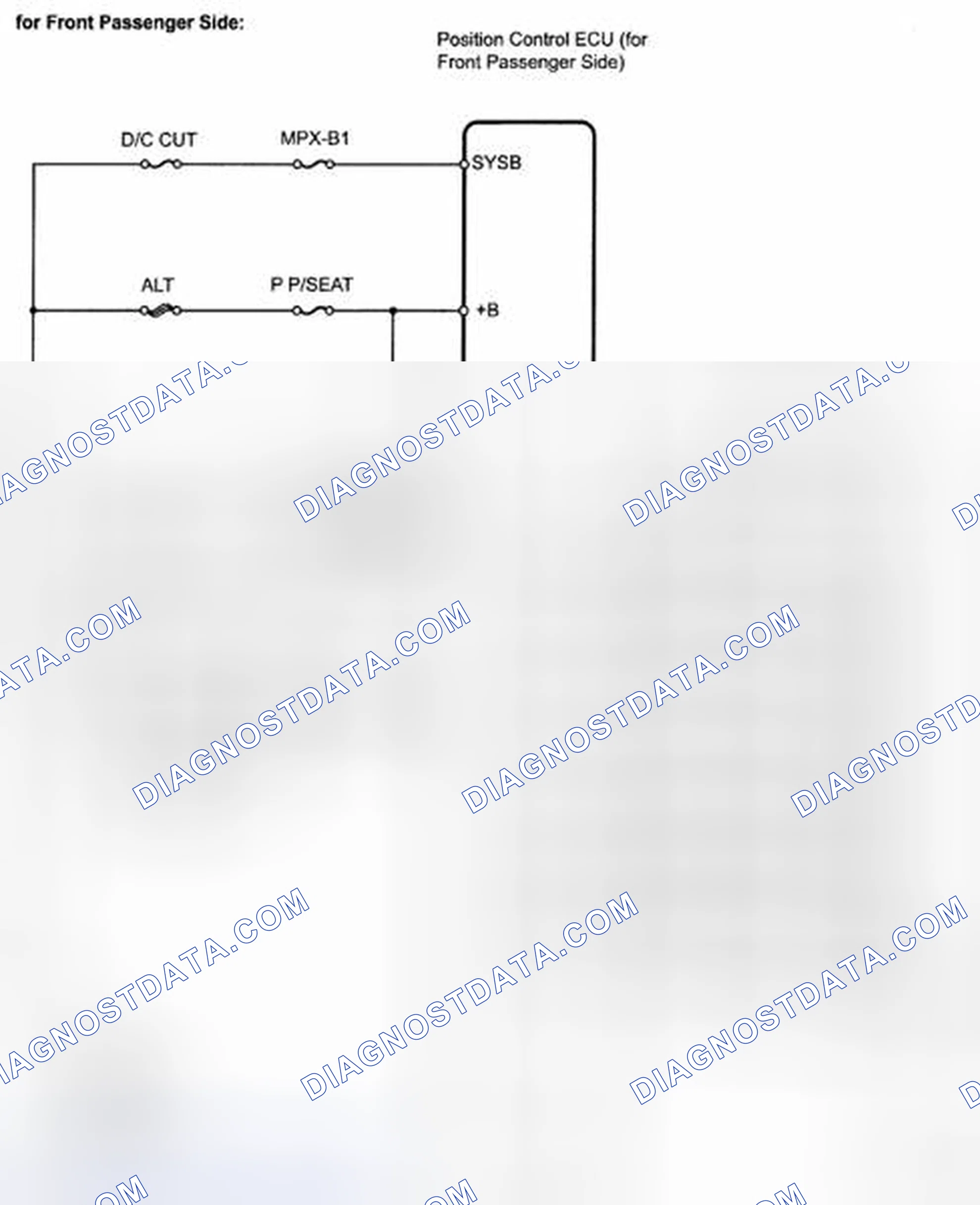 Fig. 15: Front Power Seat With Front Power Seat Switch - Wiring Diagram For Front Passenger Side (1 Of 2)