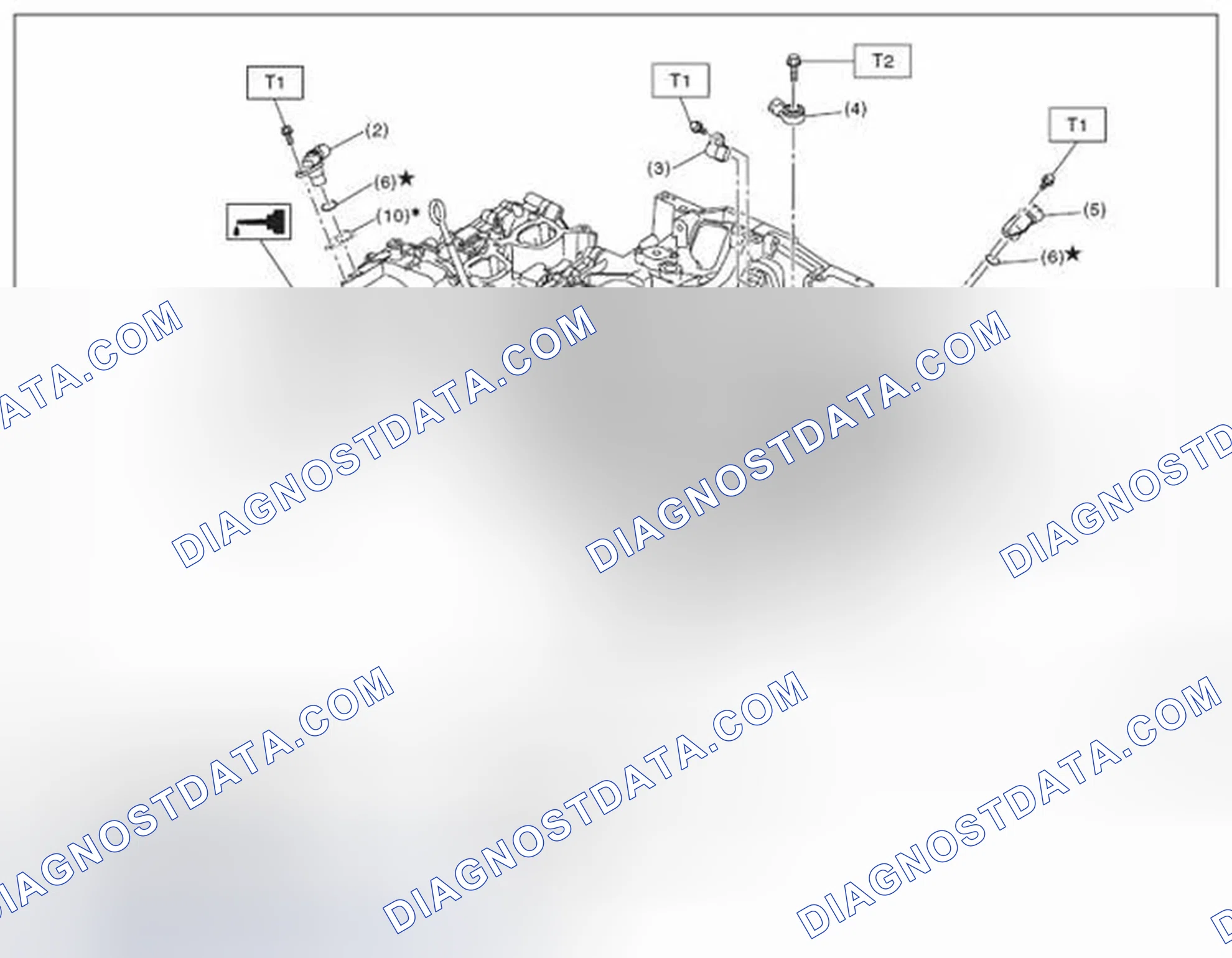 Scheme 100: CRANKSHAFT POSITION, CAMSHAFT POSITION AND KNOCK SENSORS