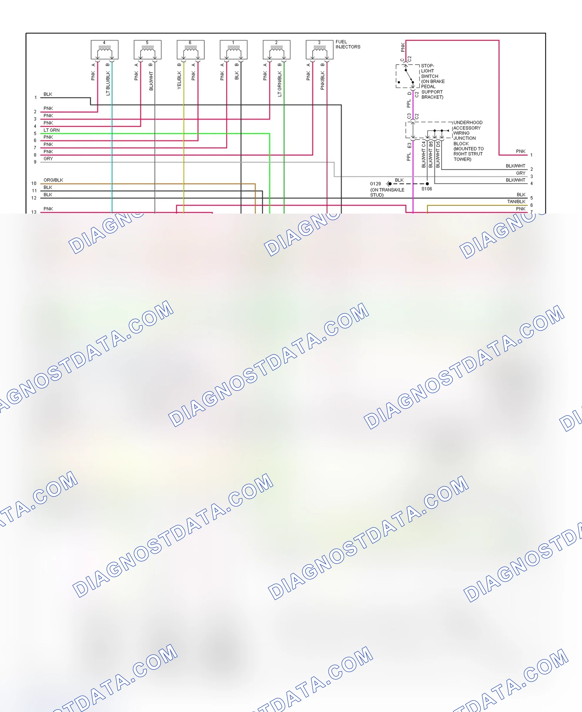 Scheme 119: PCM Wiring Diagram (Grand Prix - 3.8L VIN 1 - 2 Of 4)