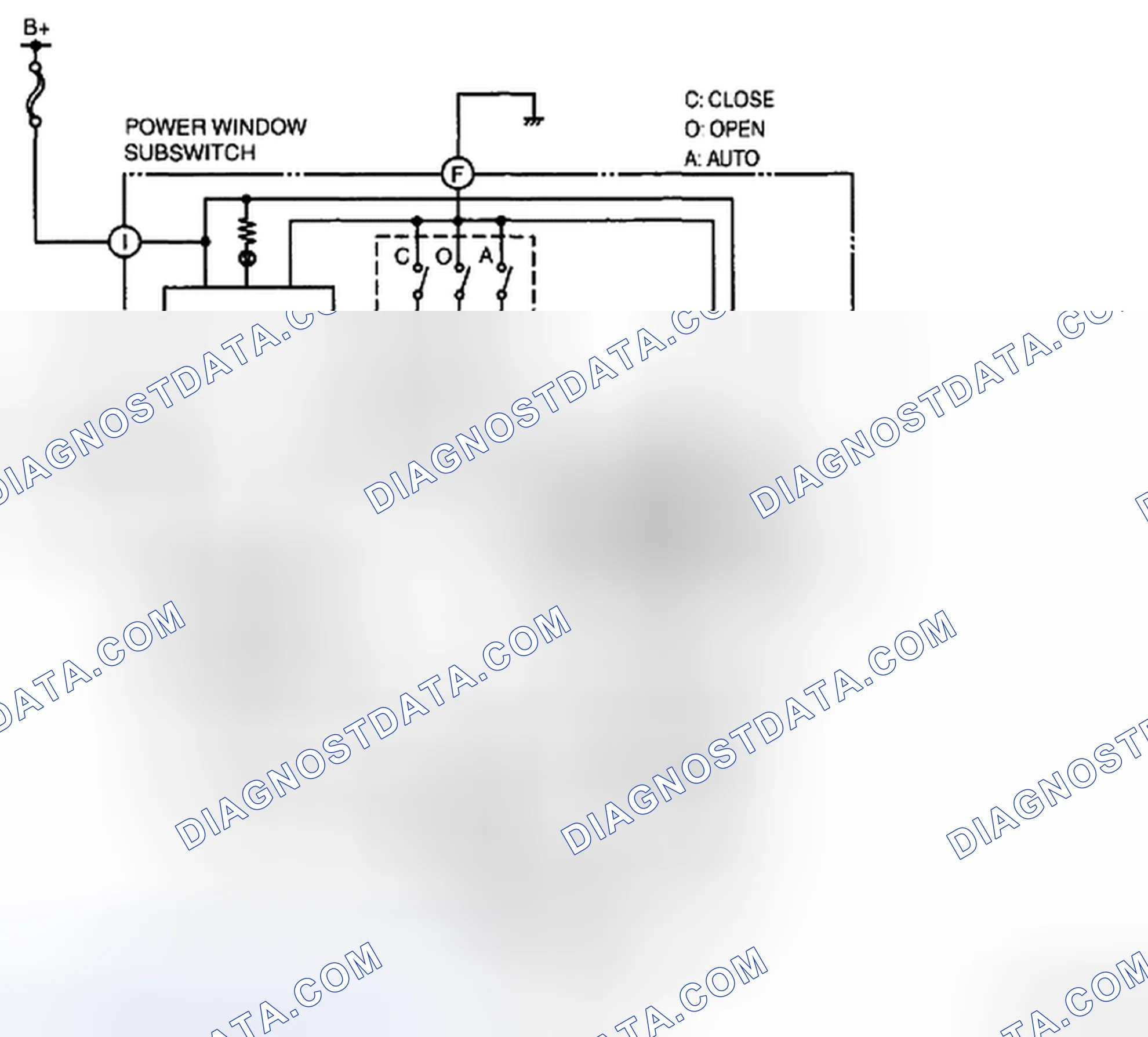 Scheme 3: Power Window Subswitch (Passenger Side)