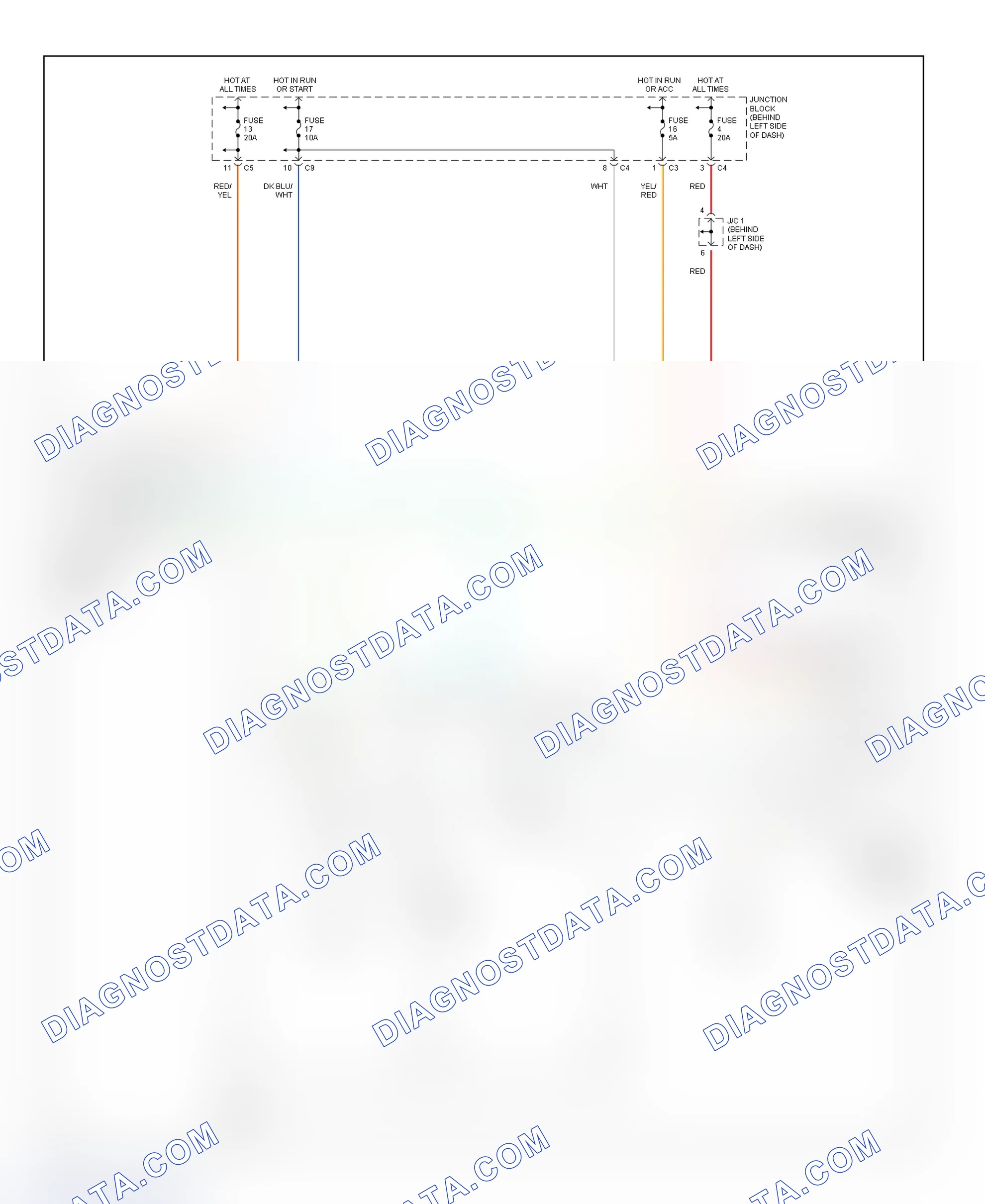 Fig. 9: Warning Systems Wiring Diagram (Ram Van & Ram Wagon)