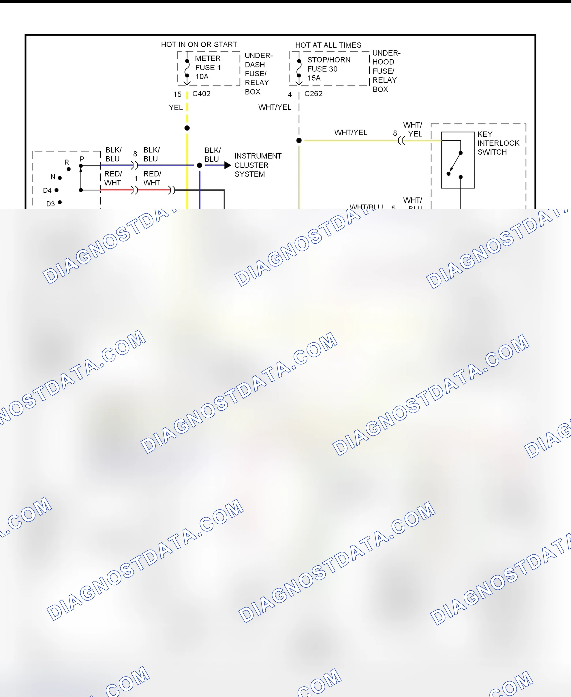 Scheme 49: Shift & Key Interlock System Wiring Schematic (1997 Honda Odyssey)