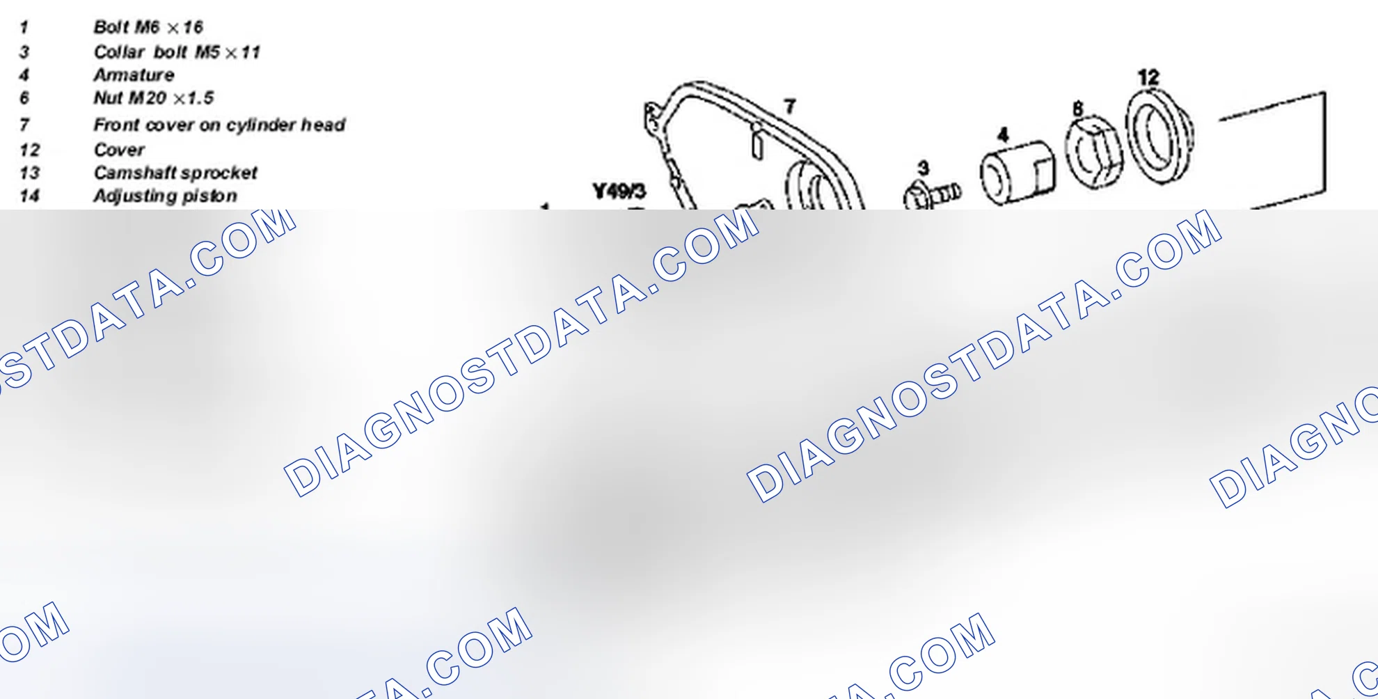 Scheme 2: Identifying Exhaust Camshaft Solenoid Components - Engine 271.921 /940 /941 /944 /946 /948 /955 /956