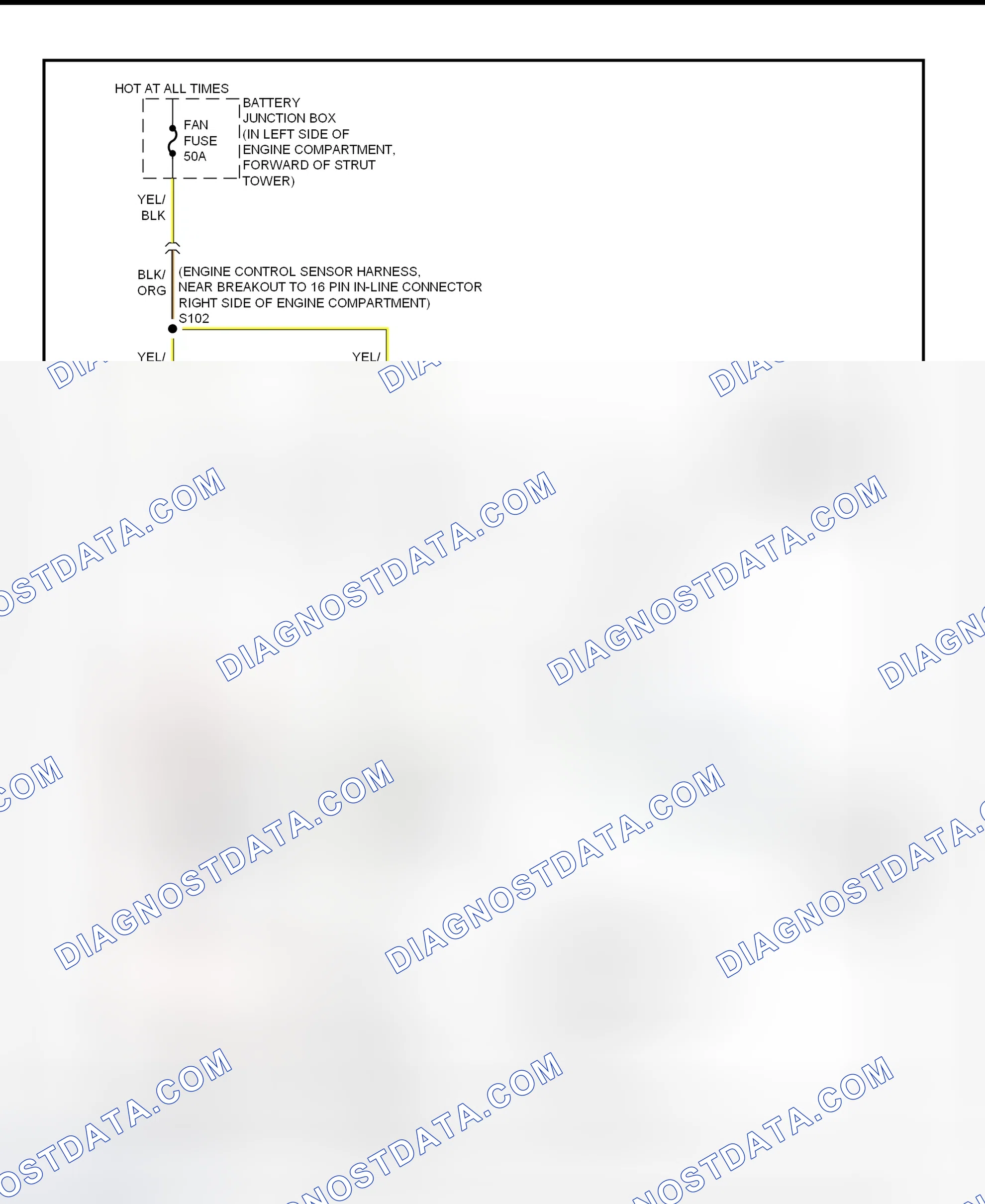 Scheme 37: Electric Cooling Fan Wiring Diagram (Mustang - 4.6L)