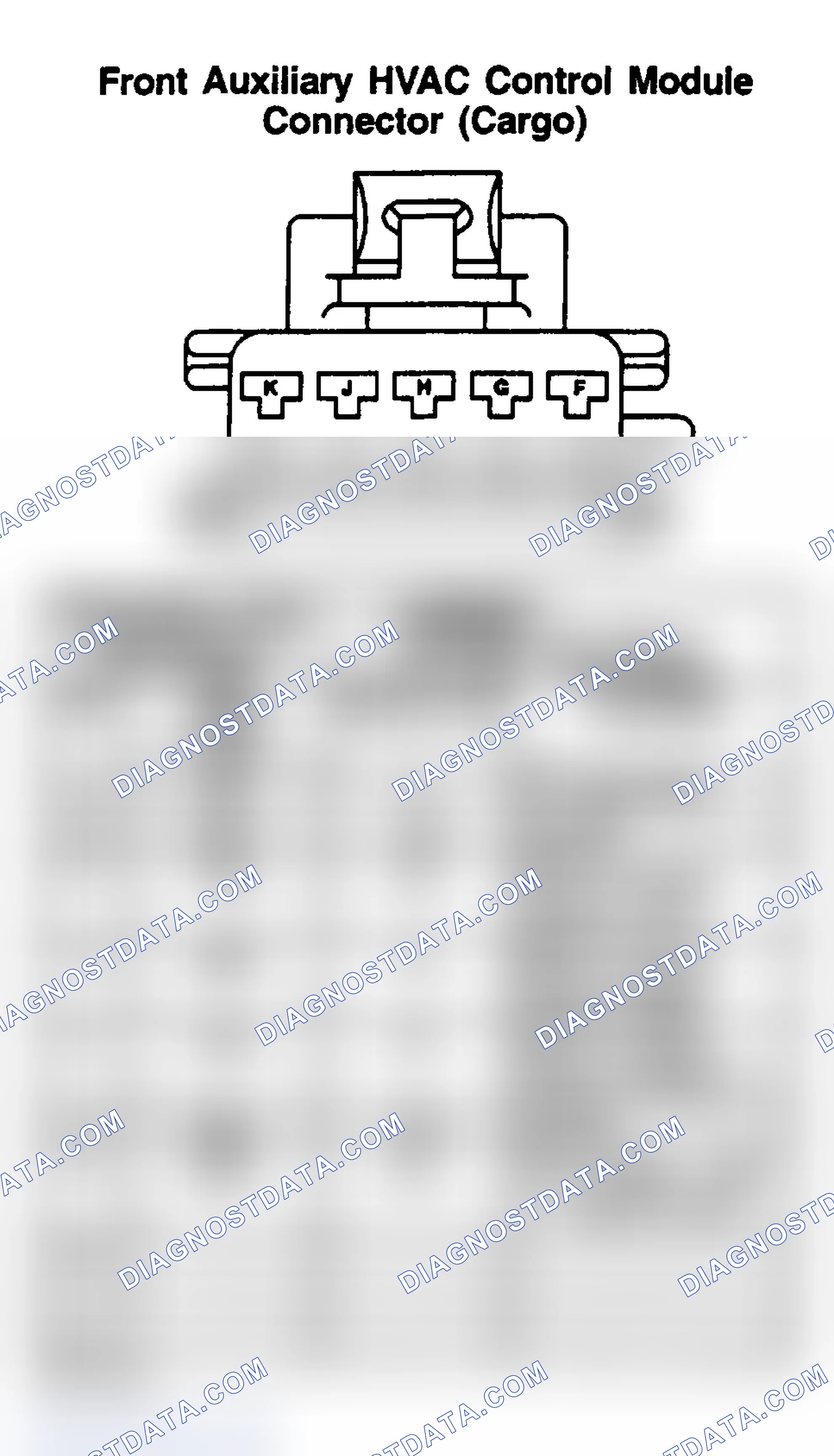 Scheme 154: FRONT AUXILIARY HVAC CONTROL MODULE (CARGO)