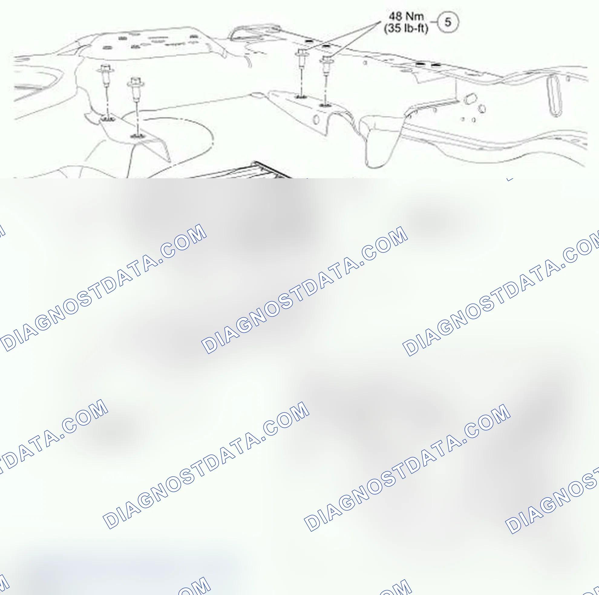 Scheme 5: Midship Fuel Tank Evaporative Emission (EVAP) Canister Assembly Removal - Regular Frame