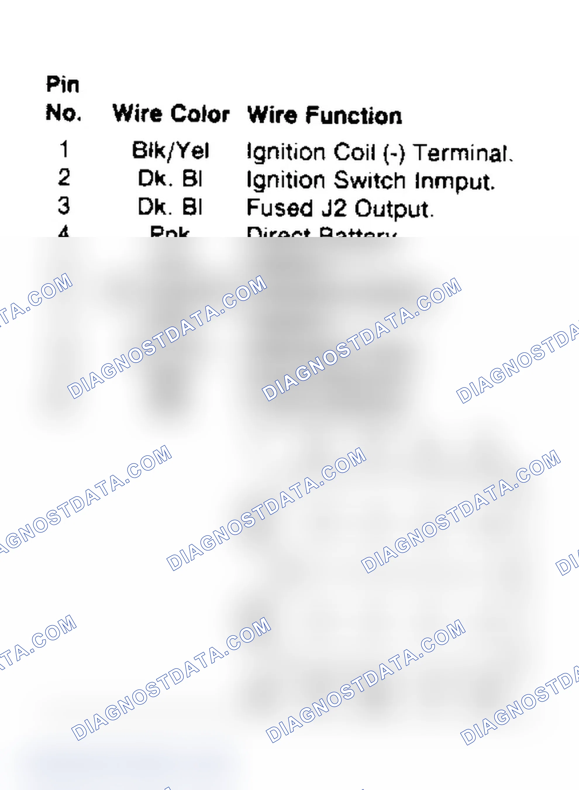 Scheme 107: Power Module Pins - 10-Pin Connector (Non-Turbo)