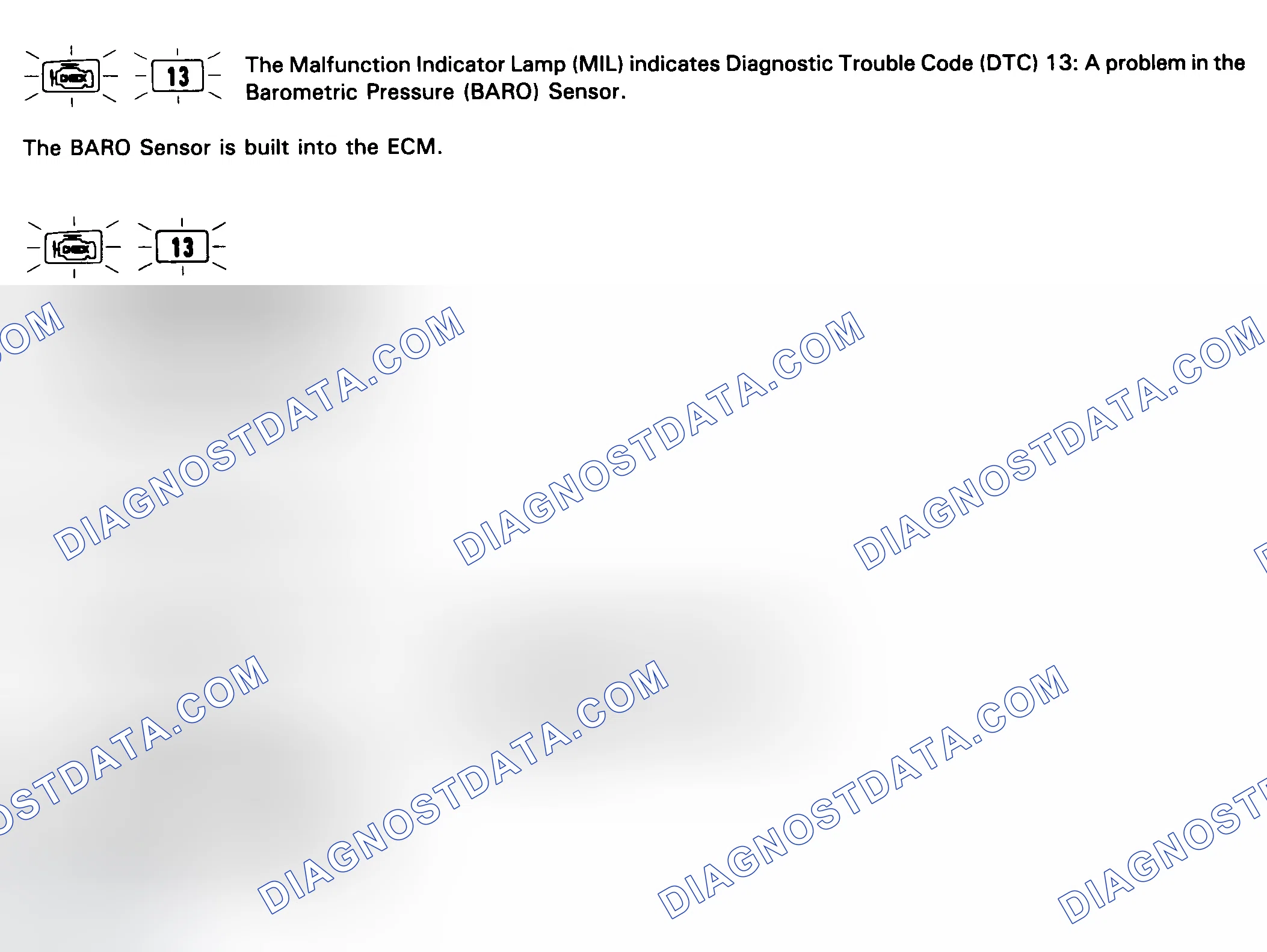 Scheme 29: Code 13 Flow Chart Barometric Pressure (BARO) Sensor