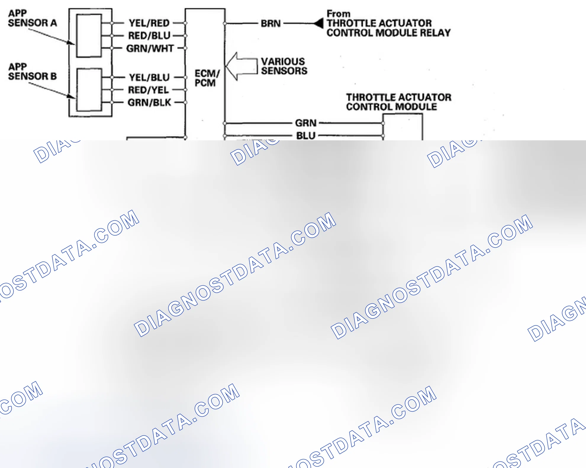 Scheme 77: Electronic Throttle Control System Diagram