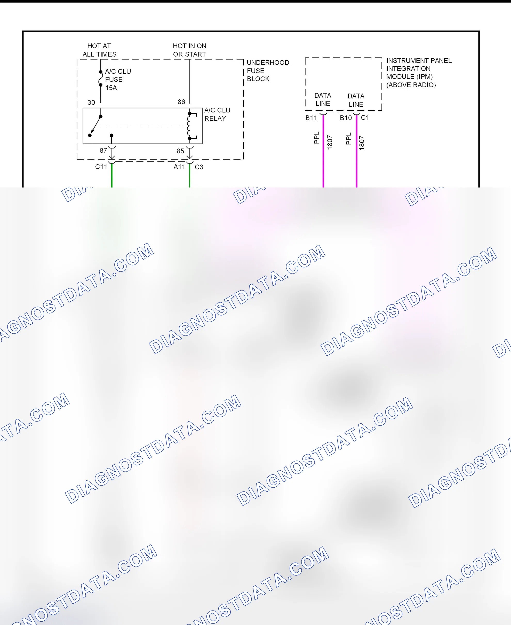 Scheme 19: A/C Compressor Clutch Control Circuit Wiring Diagram (2000 DeVille)