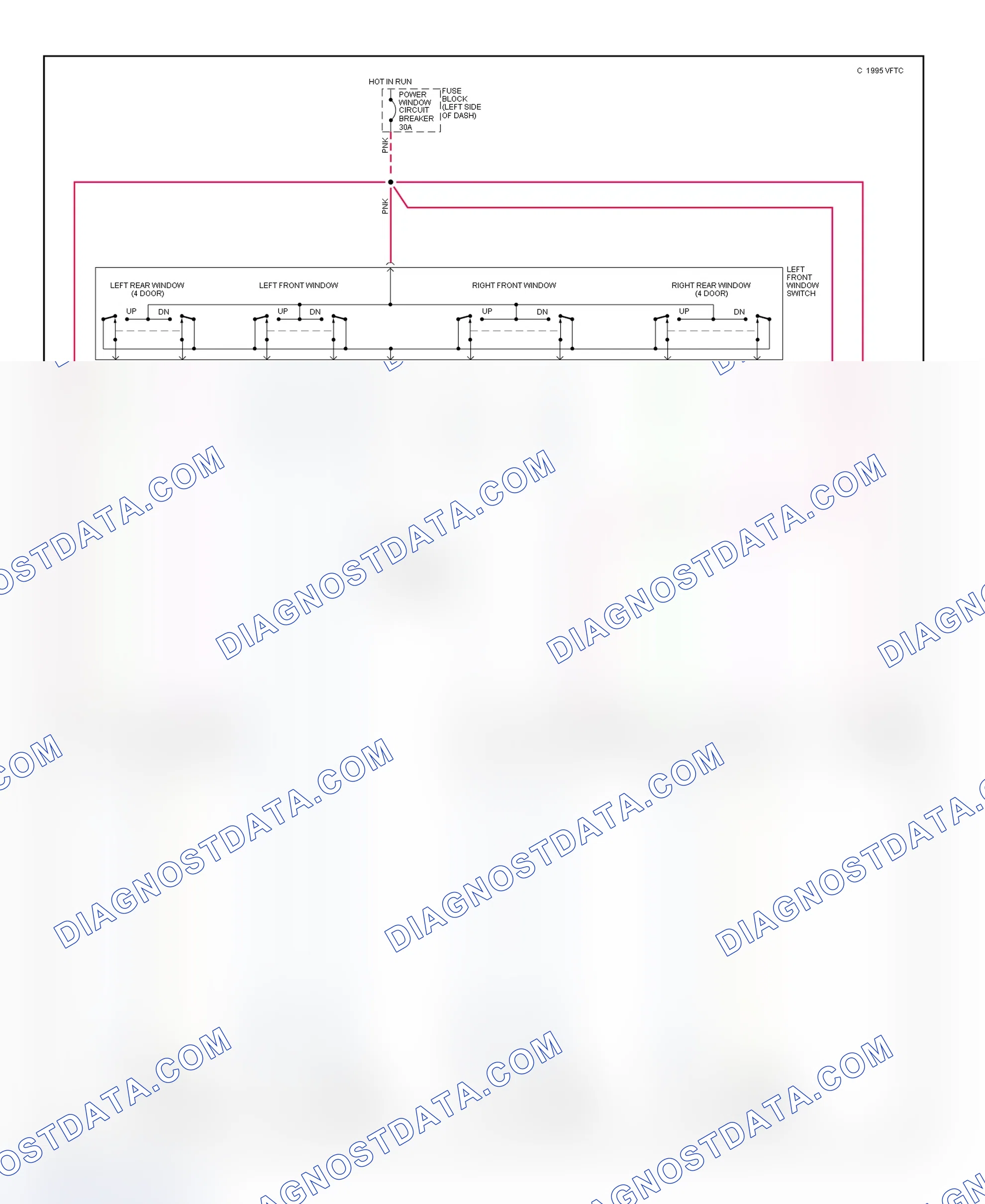 Scheme 1: Power Window Wiring Diagram