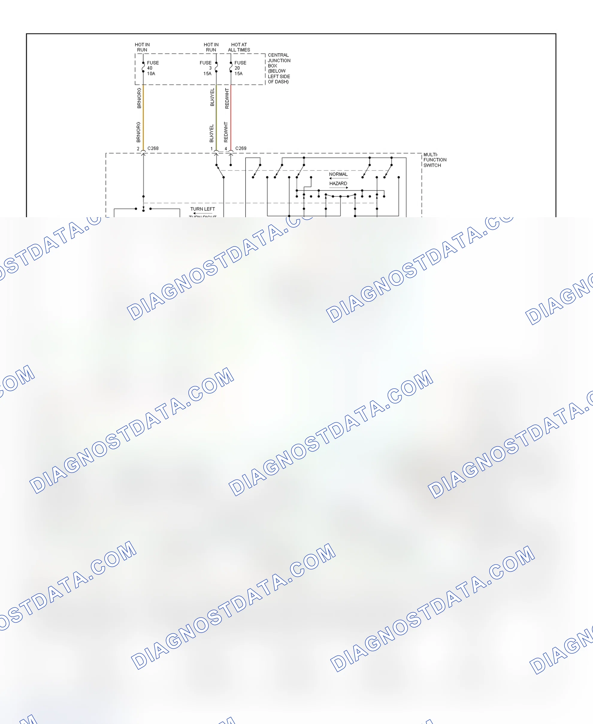 Scheme 20: Exterior Lights Wiring Diagram (Continental - 2 Of 2)