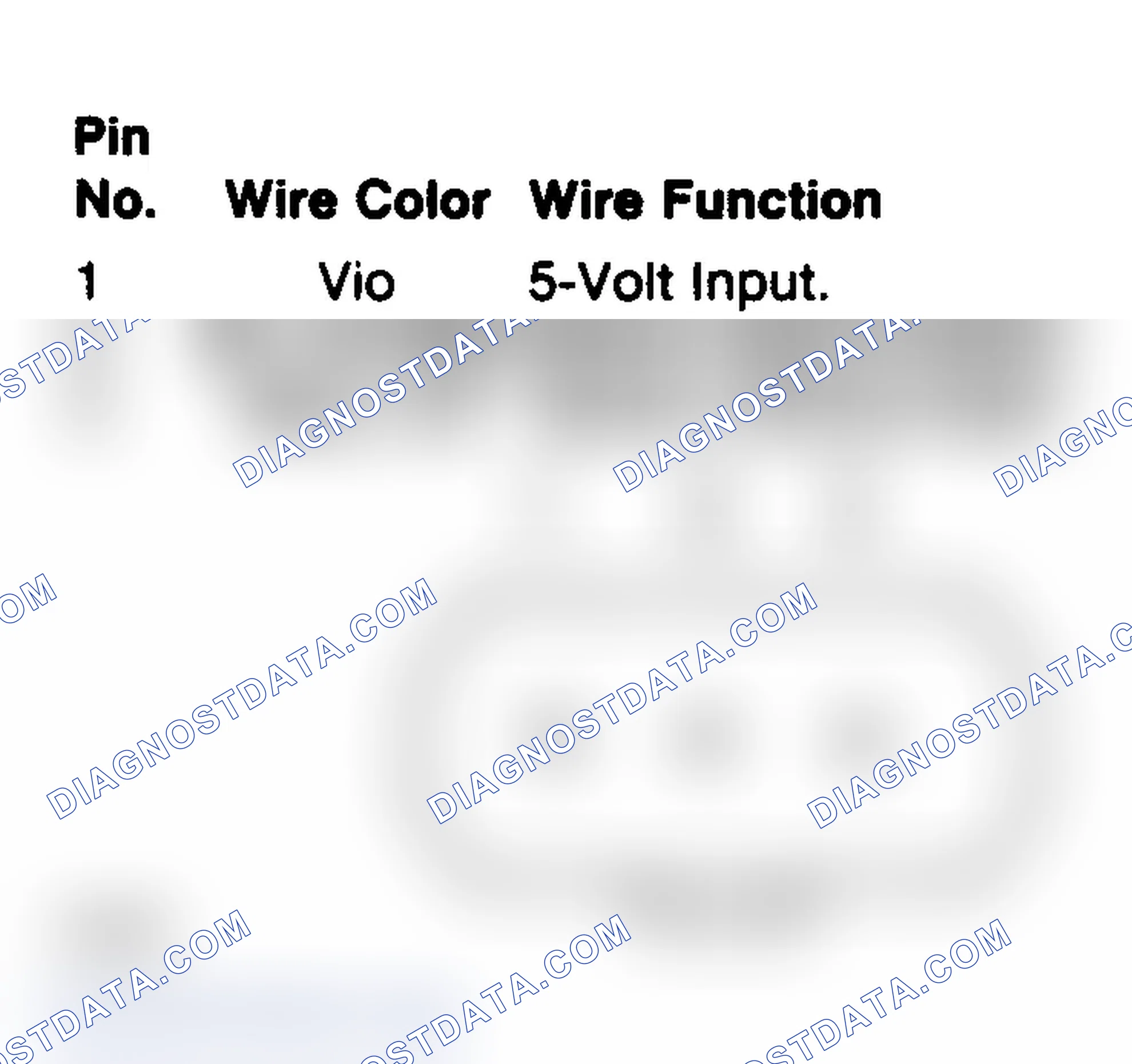 Scheme 109: MAP Sensor Connector Terminals (Non-Turbo)