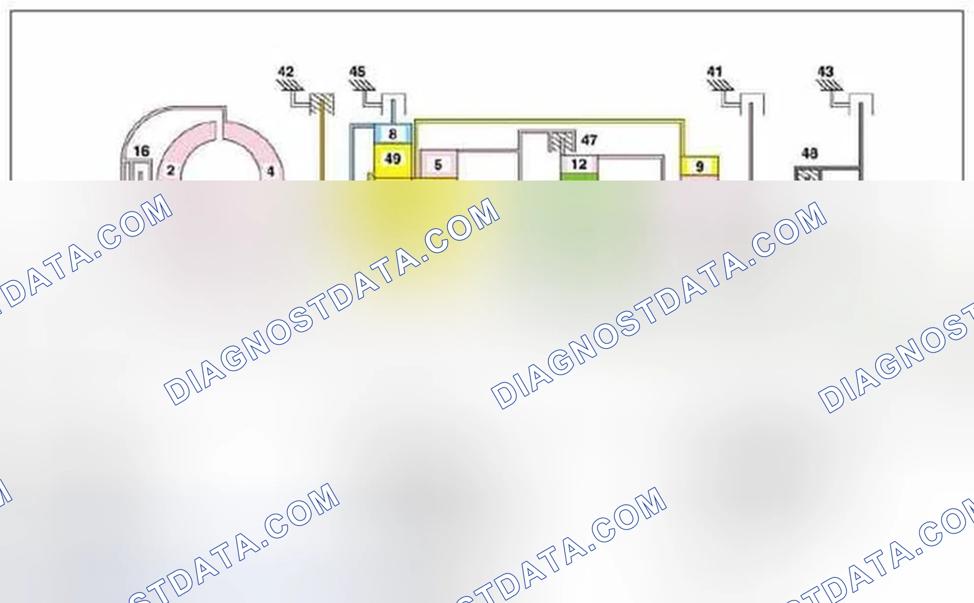 Scheme 244: Power flow in 6th gear, function - GF27.10-P-3021AHZ