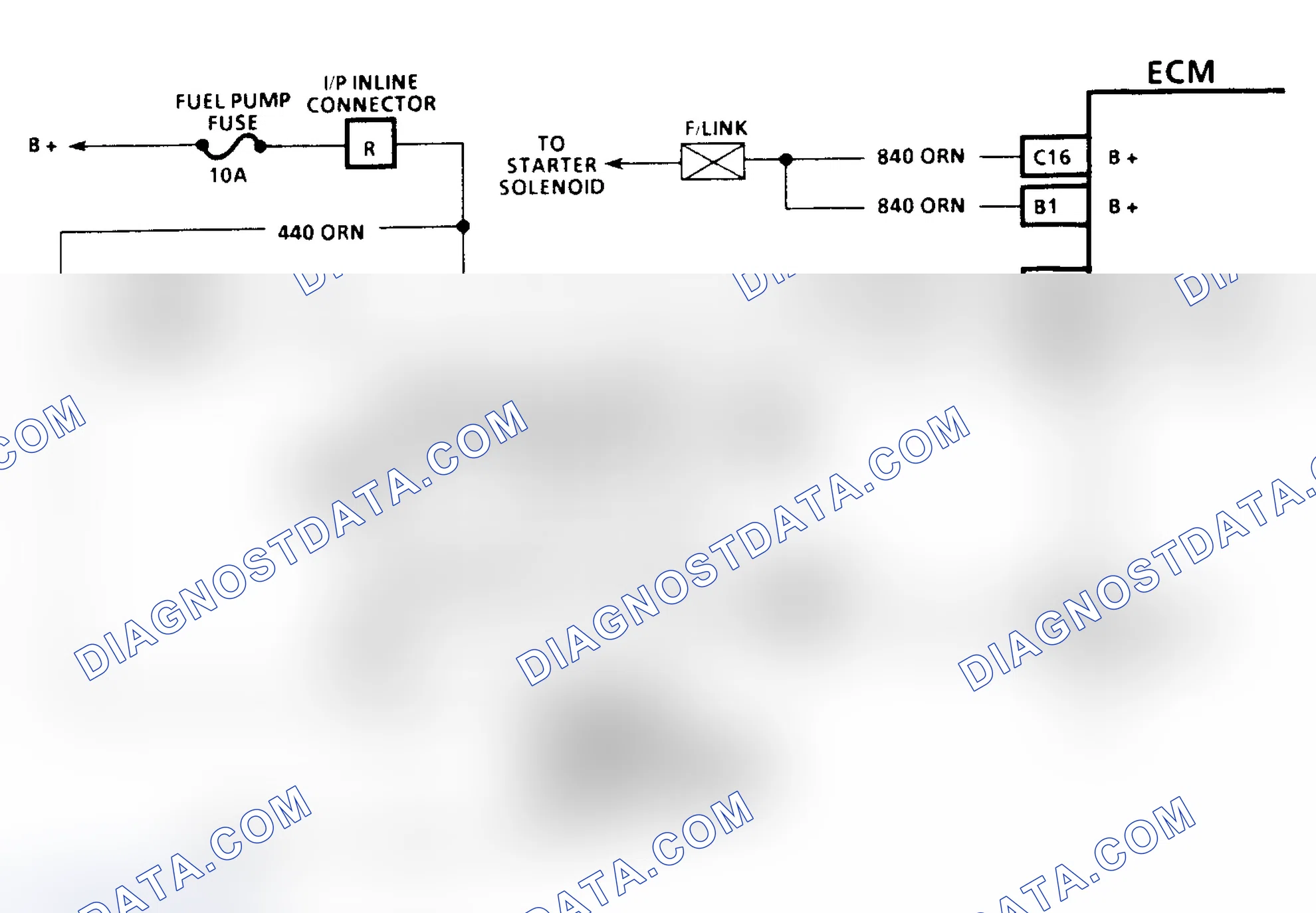 Scheme 117: CODE 54, FUEL PUMP CIRCUIT