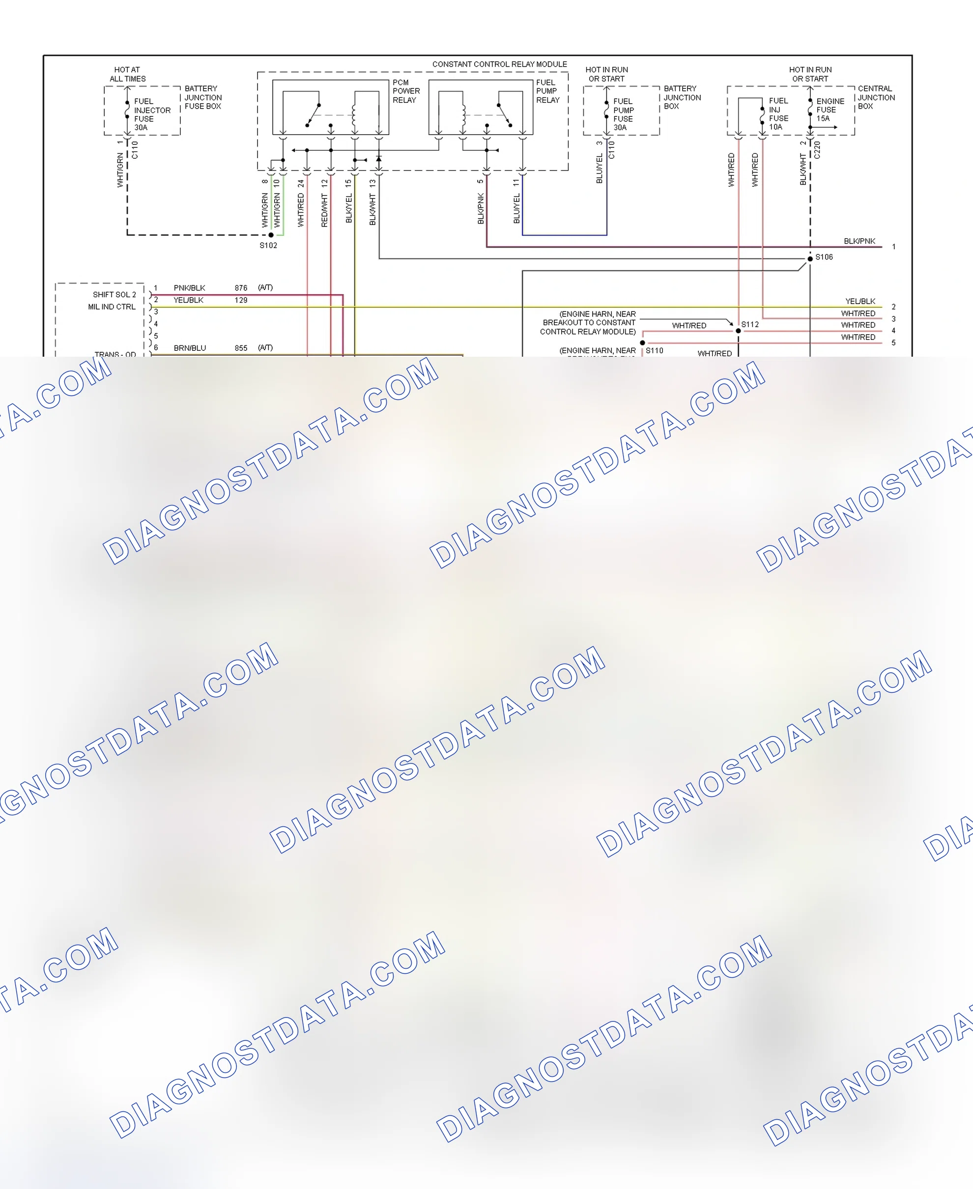 Scheme 58: PCM Wiring Diagram (Escort - 2.0L - 1 Of 3)