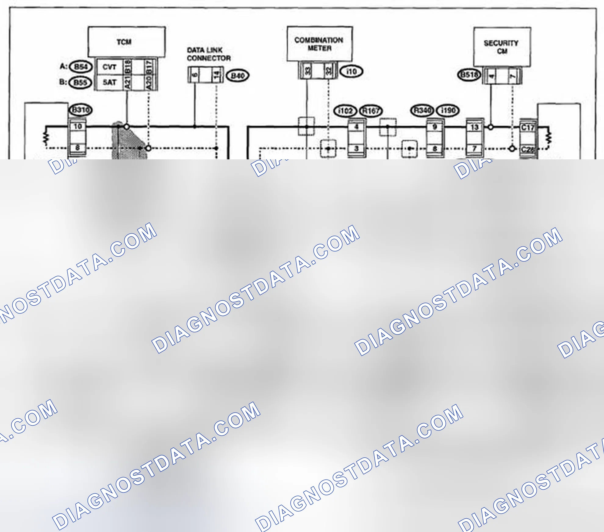 Scheme 18: RELATED LINES 56 - 64 ohms (STEERING ANGLE SENSOR)