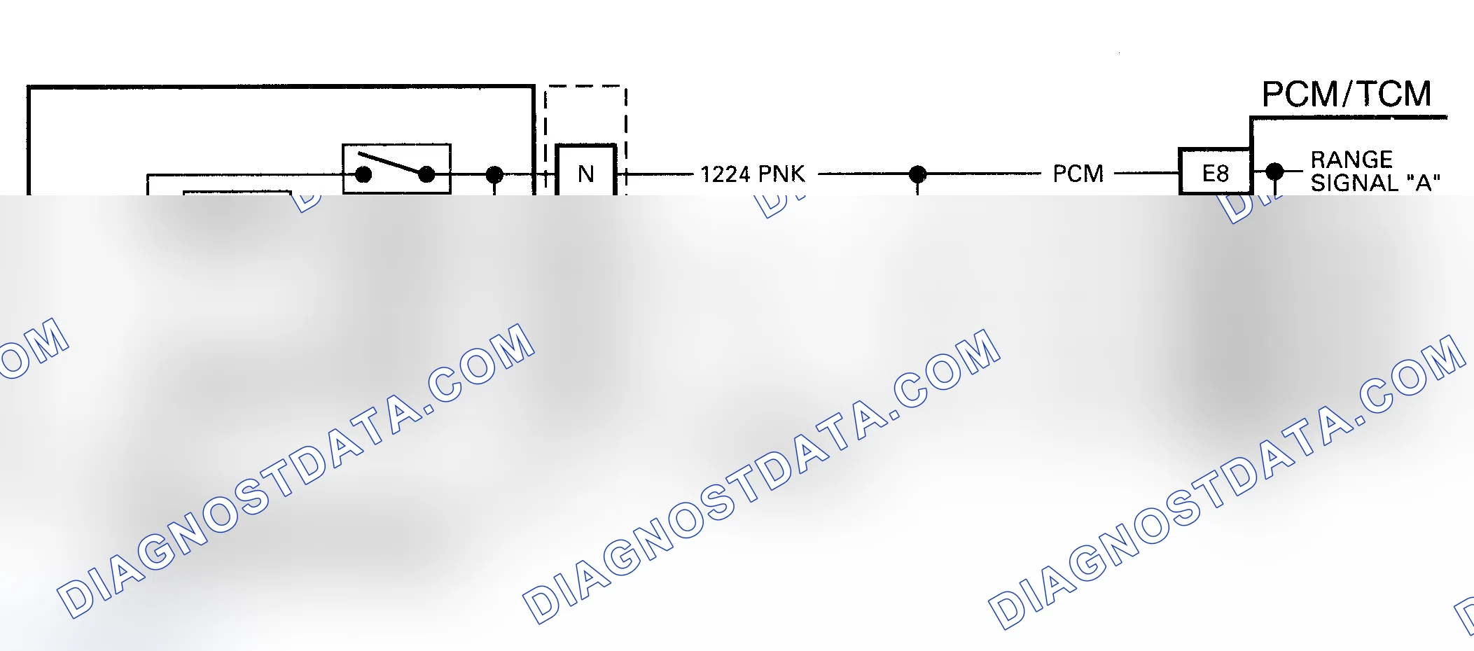 Scheme 222: DTC 28 Schematic (4L80-E) Transmission Range Pressure Switch Circuit Fault