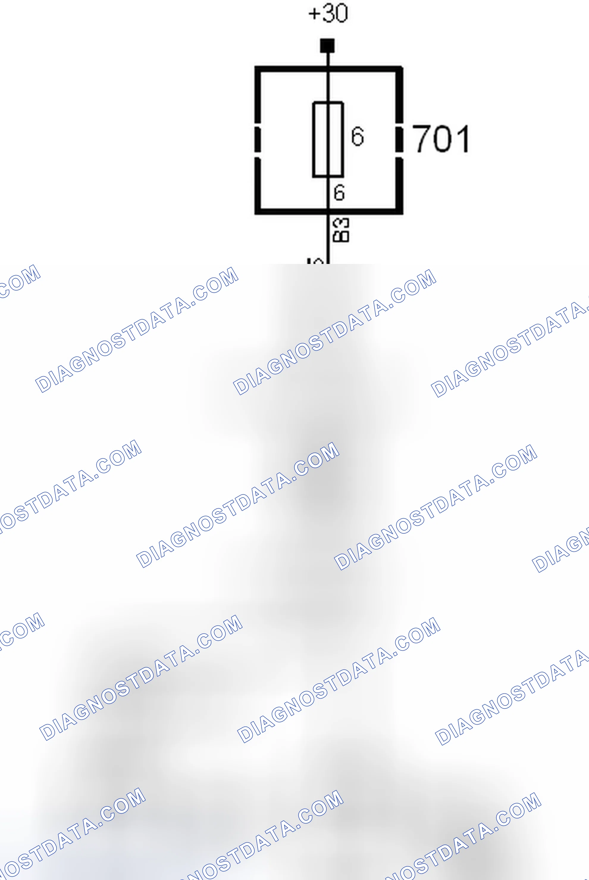 Scheme 826: Fuse 6, rear electrical center 701