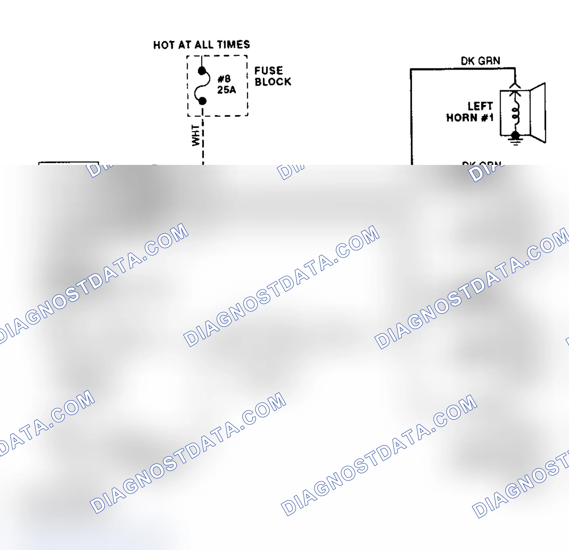 Scheme 13: Horn Circuit Wiring Diagram (Roadmaster Sedan)