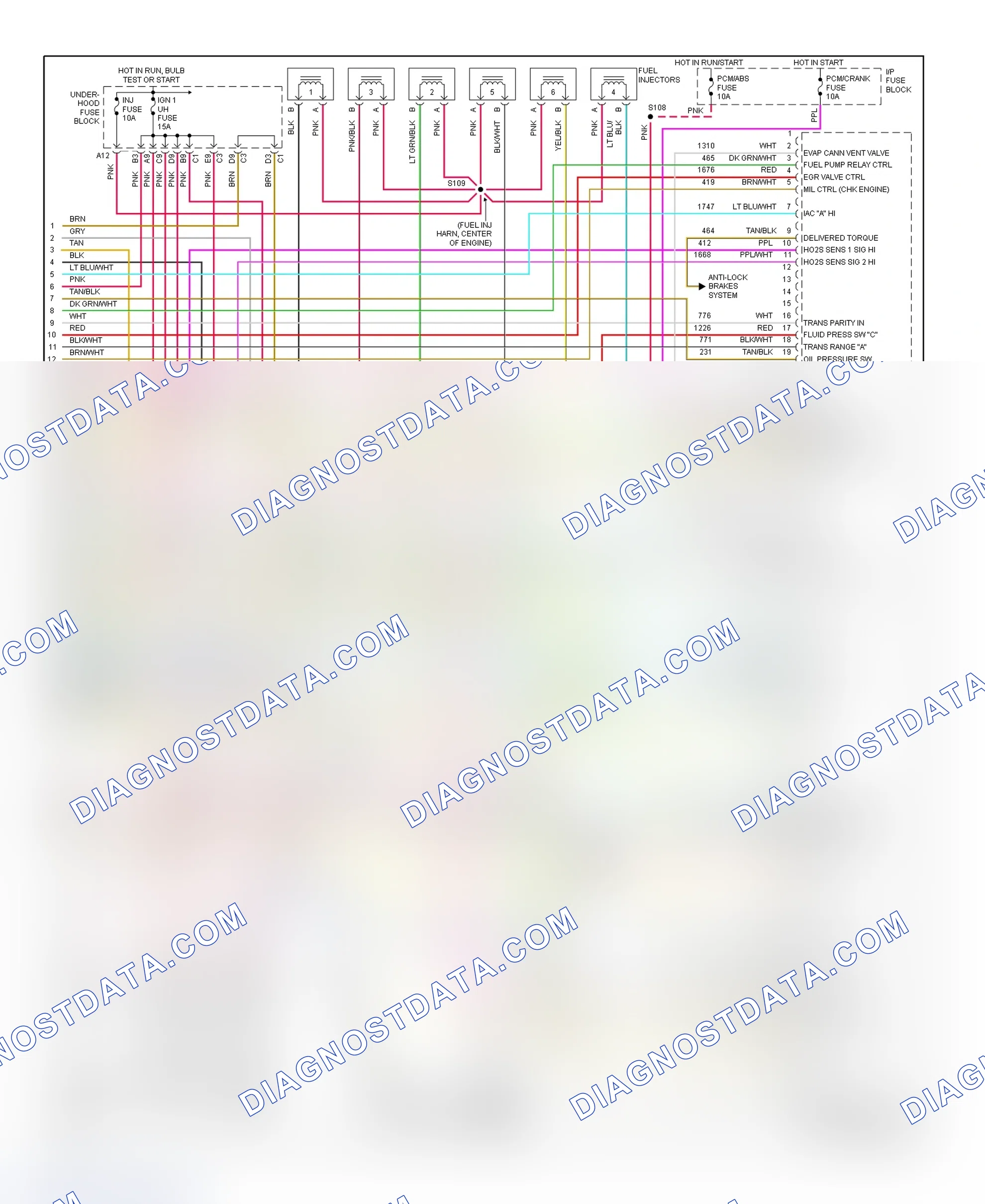 Scheme 185: PCM Wiring Diagram (Montana, Silhouette & Venture - 3.4L - 4 Of 4)