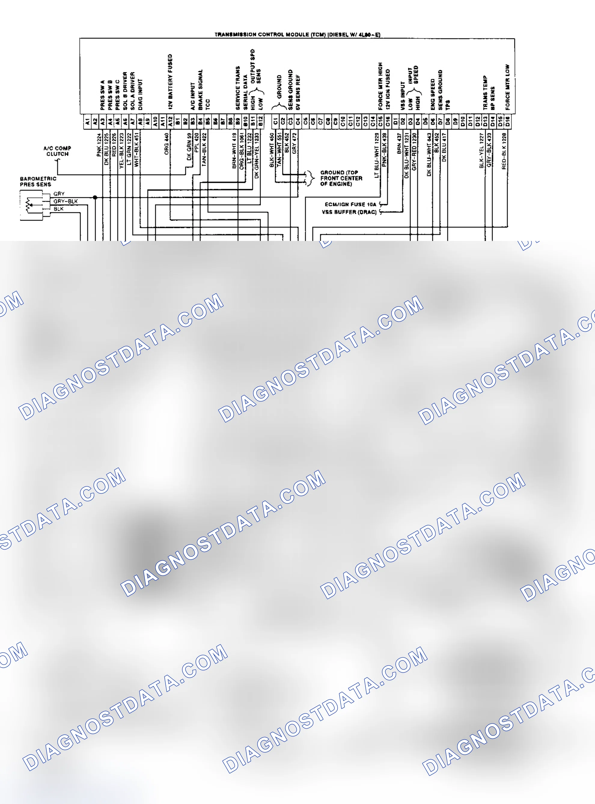 Scheme 11: Wiring Diagram ("C" & "K" Series Diesel W/4L80-E Trans.)