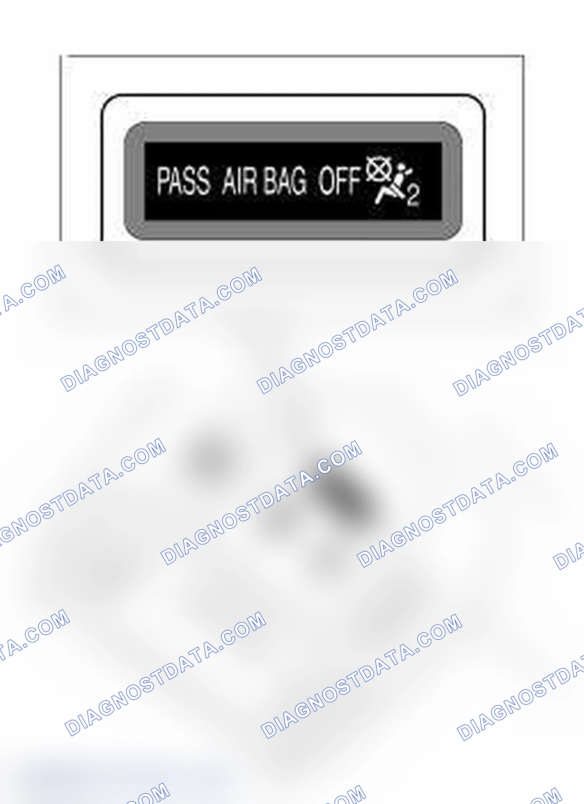 Scheme 4: PASSENGER AIR BAG DEACTIVATION INDICATOR (ALL EXCEPT AUSTRALIA)