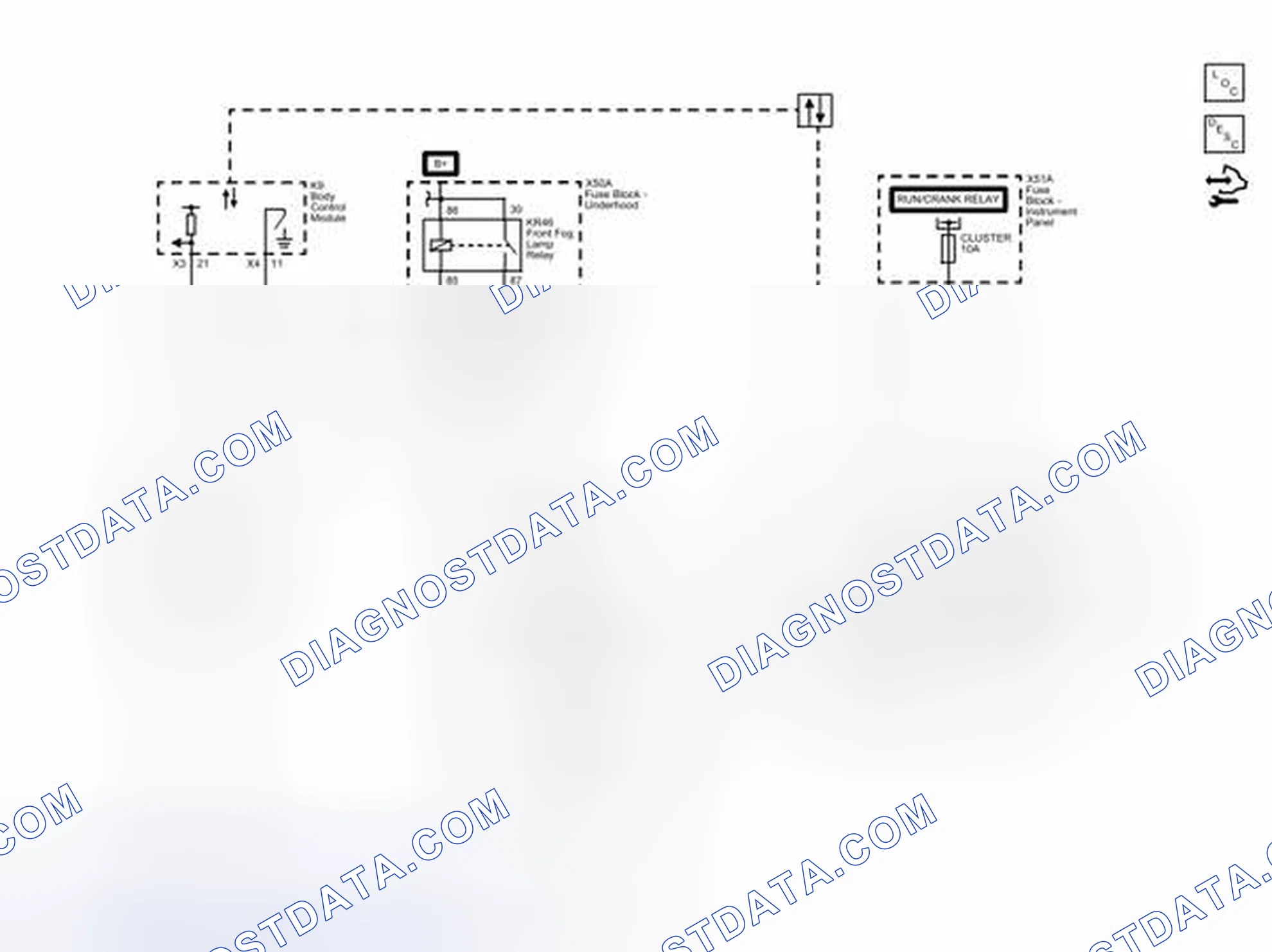 Scheme 3: Fog Lights (T37 or T96) Wiring Schematics