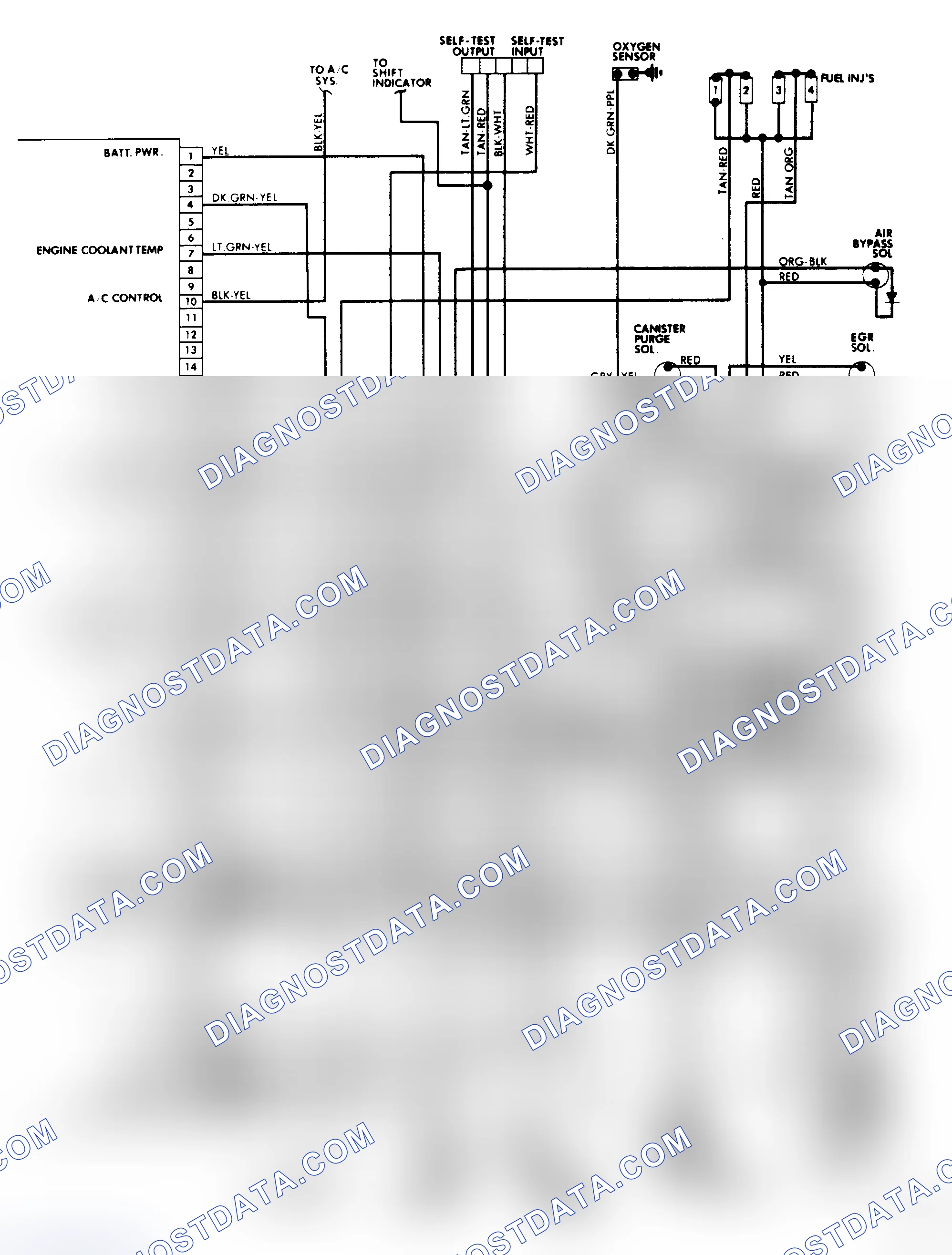 Scheme 24: 1985 1.6L & Turbo Multi-Point Injection System Wiring Diagram