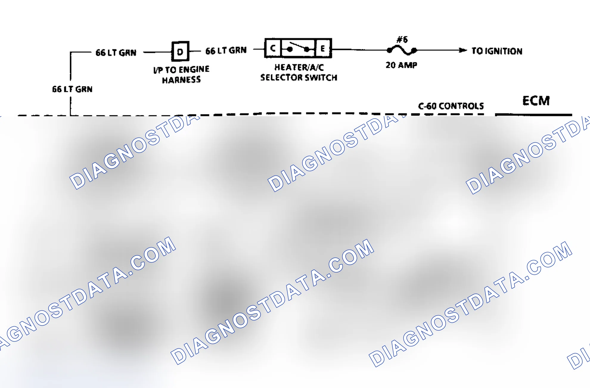 Scheme 52: Chart C-10 Schematic (5.0L VIN E & 5.7L VIN 7 - "B" Body) A/C Clutch Control Circuit Diagnosis