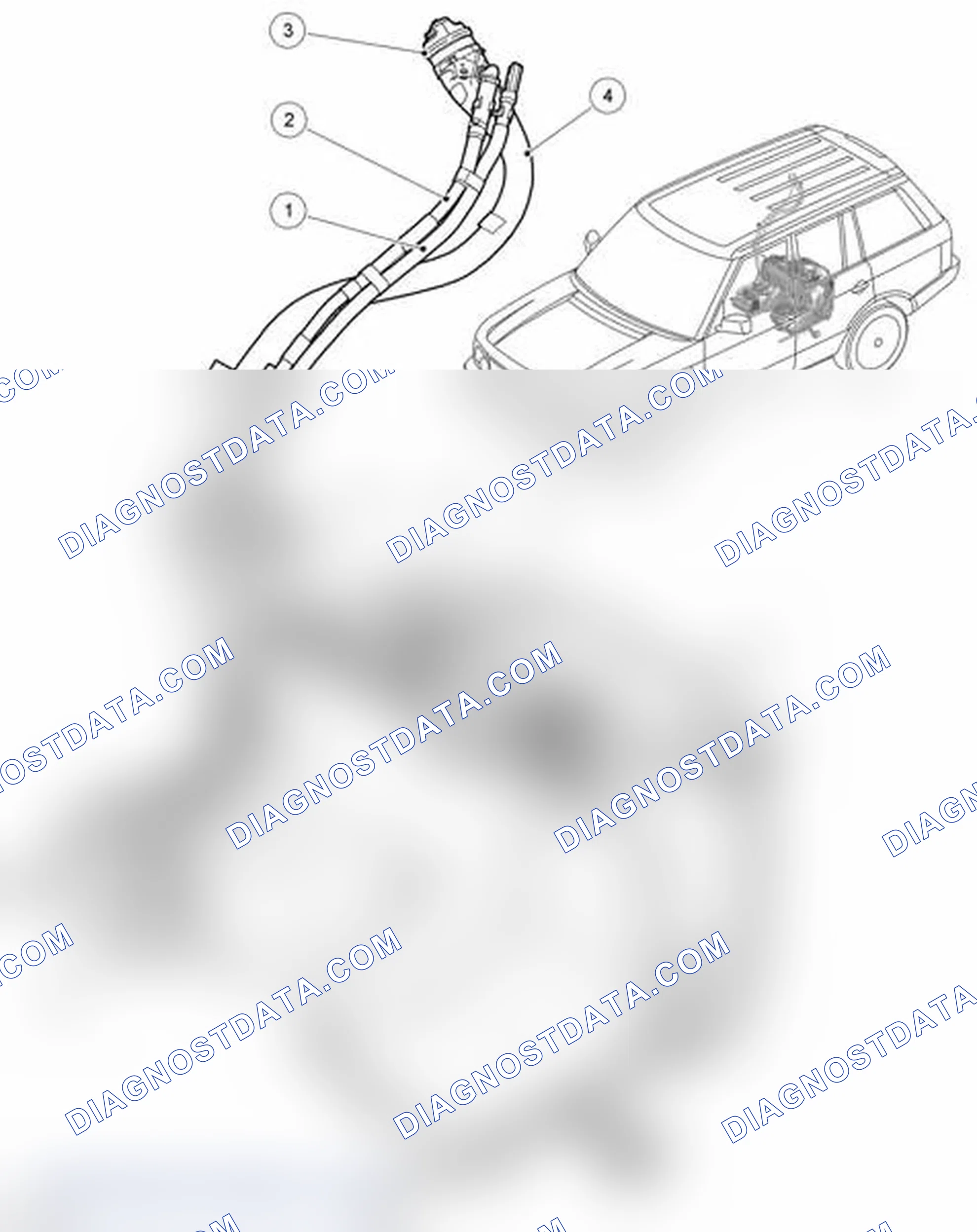 Scheme 33: 4.2L V8 SUPERCHARGED FUEL TANK AND LINES COMPONENT LOCATION (ALL EXCEPT NAS)