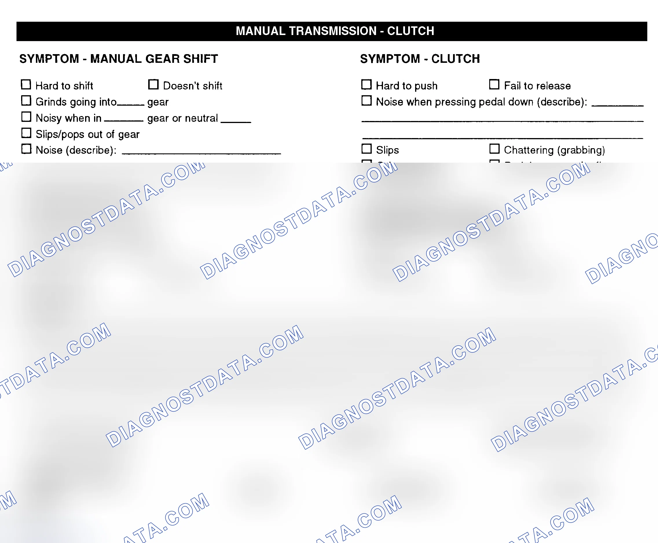 Scheme 10: Manual Transmission & Clutch